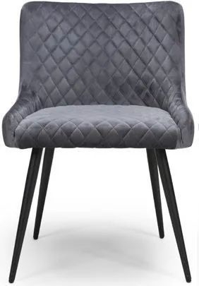 Malmo Dining Chair - Set of 2 - Grey Fabric