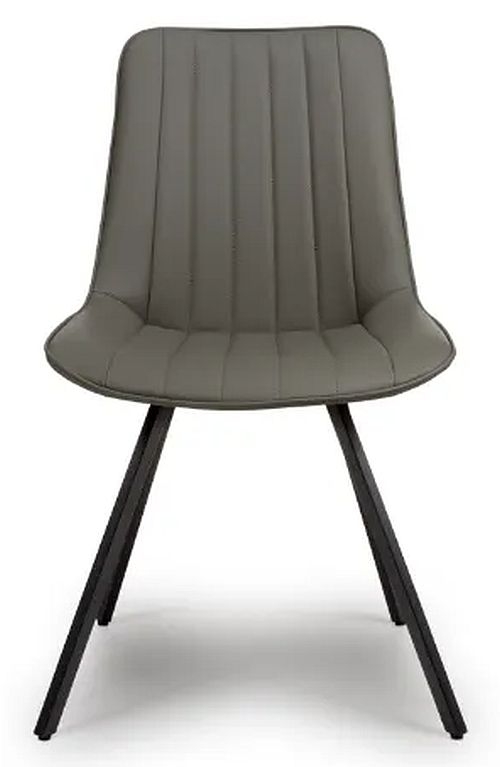 Miro Dining Chair - Set of 2 - Grey Faux Leather