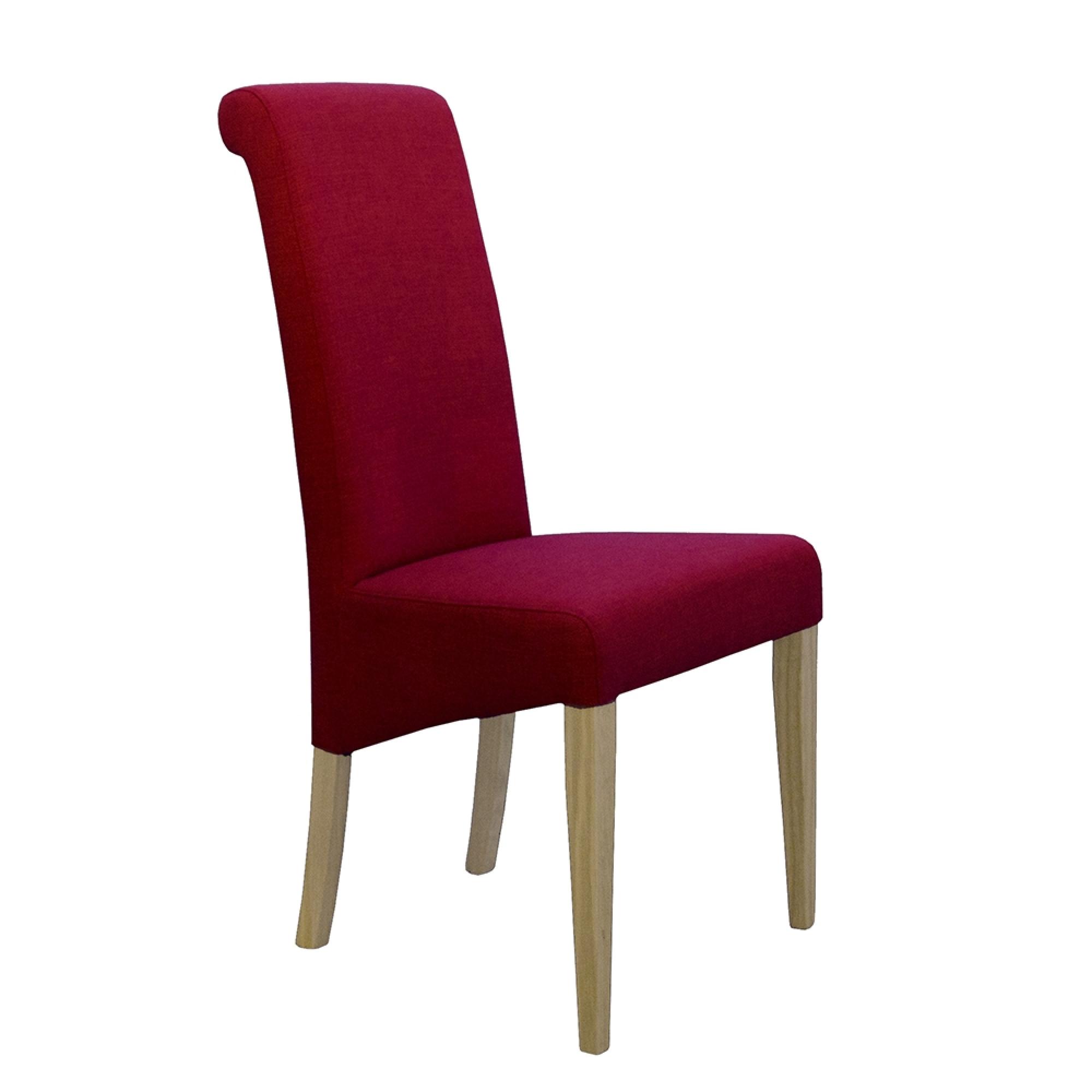 Italia Dining Chair - Set of 2 - Lipstick Fabric