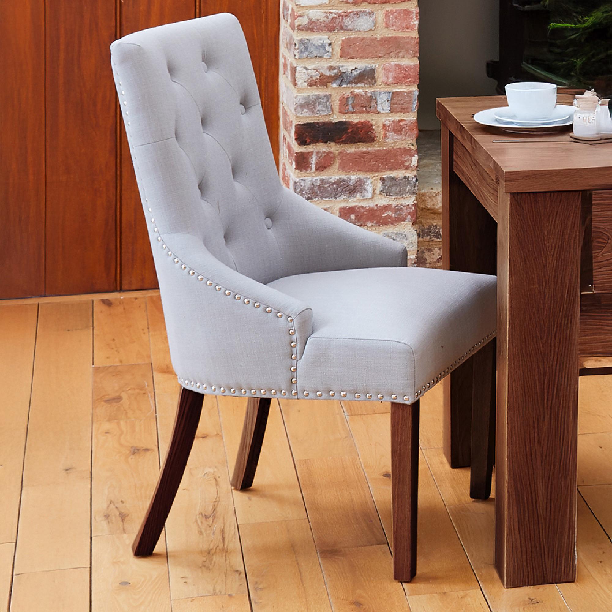 Shiro Dining Chairs - Set of 2 - Grey Accent Fabric