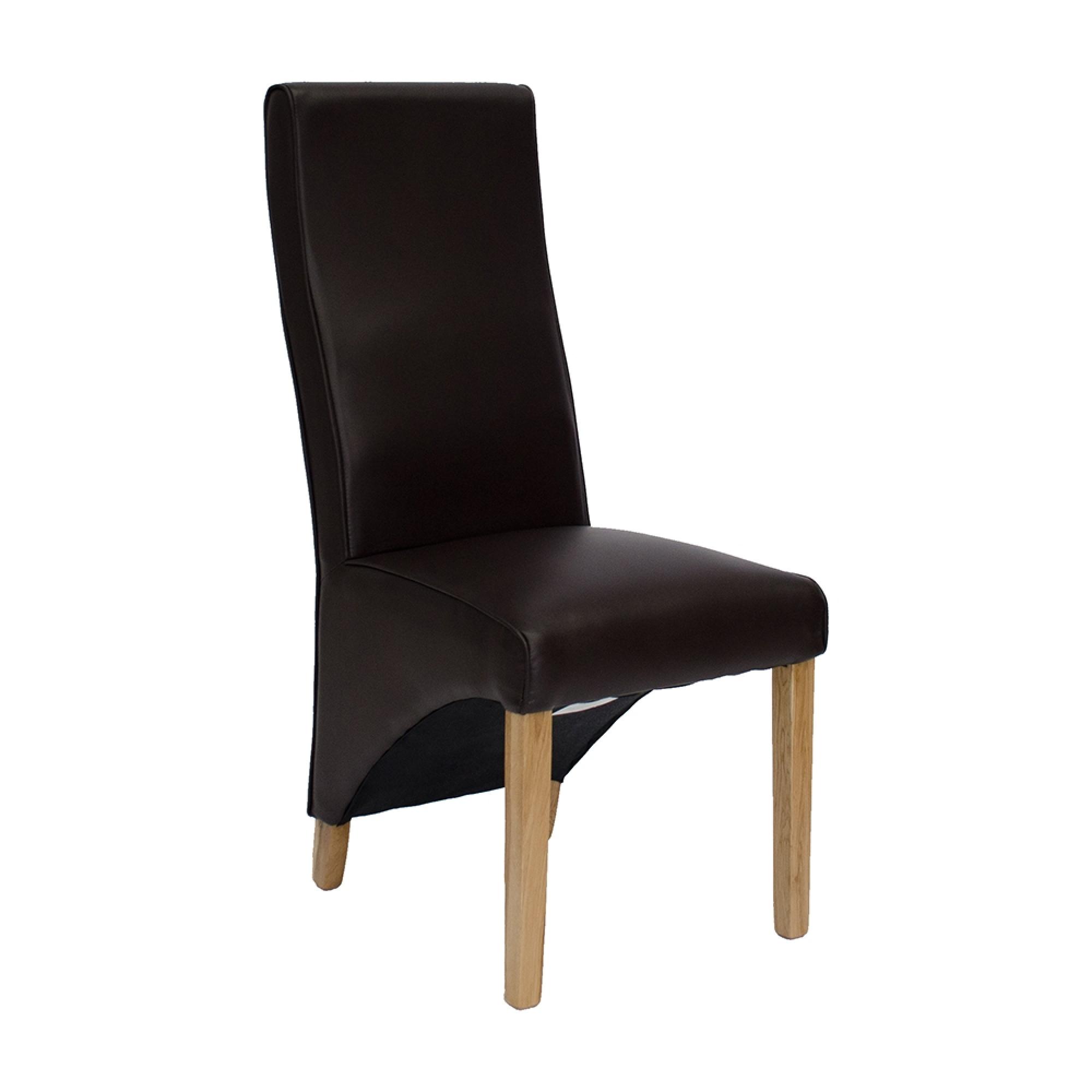 Wave Dining Chair - Set of 2 - Matt Coco Bonded Leather