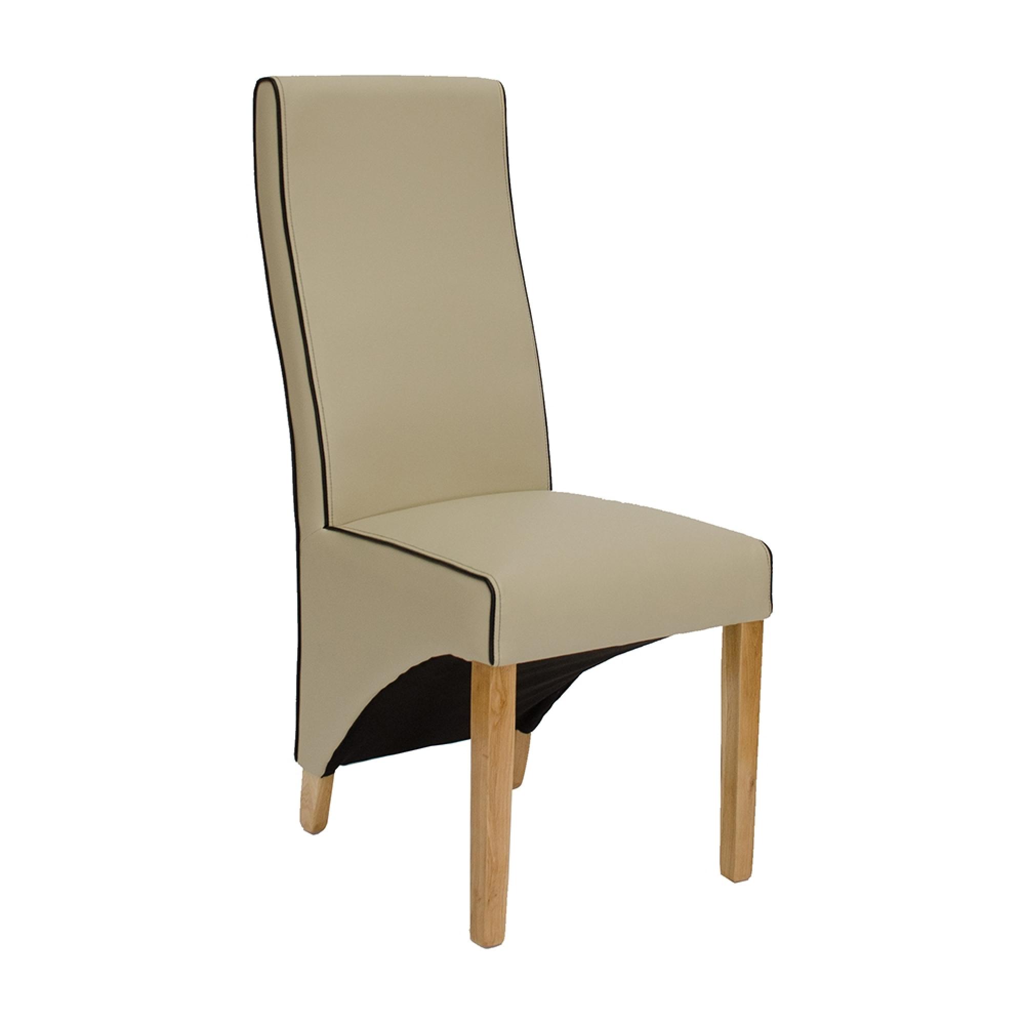 Wave Dining Chair - Set of 2 - Noir Contrast Piping Silverstone Matt Bone