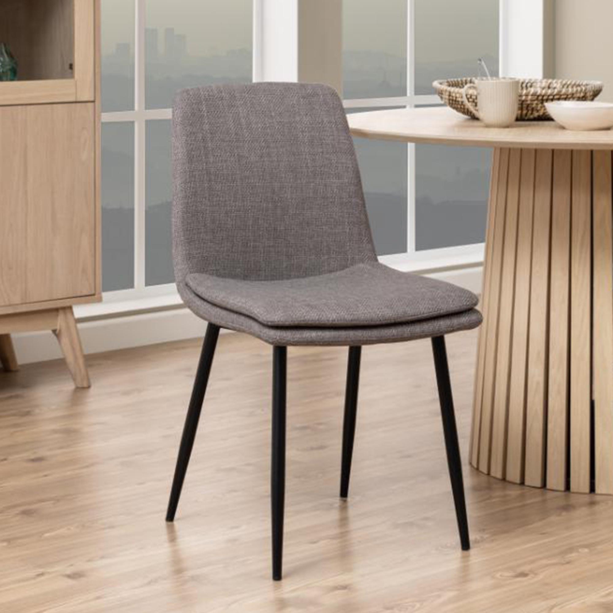 Becca Dining Chair - Set of 4 - Light Grey Fabric