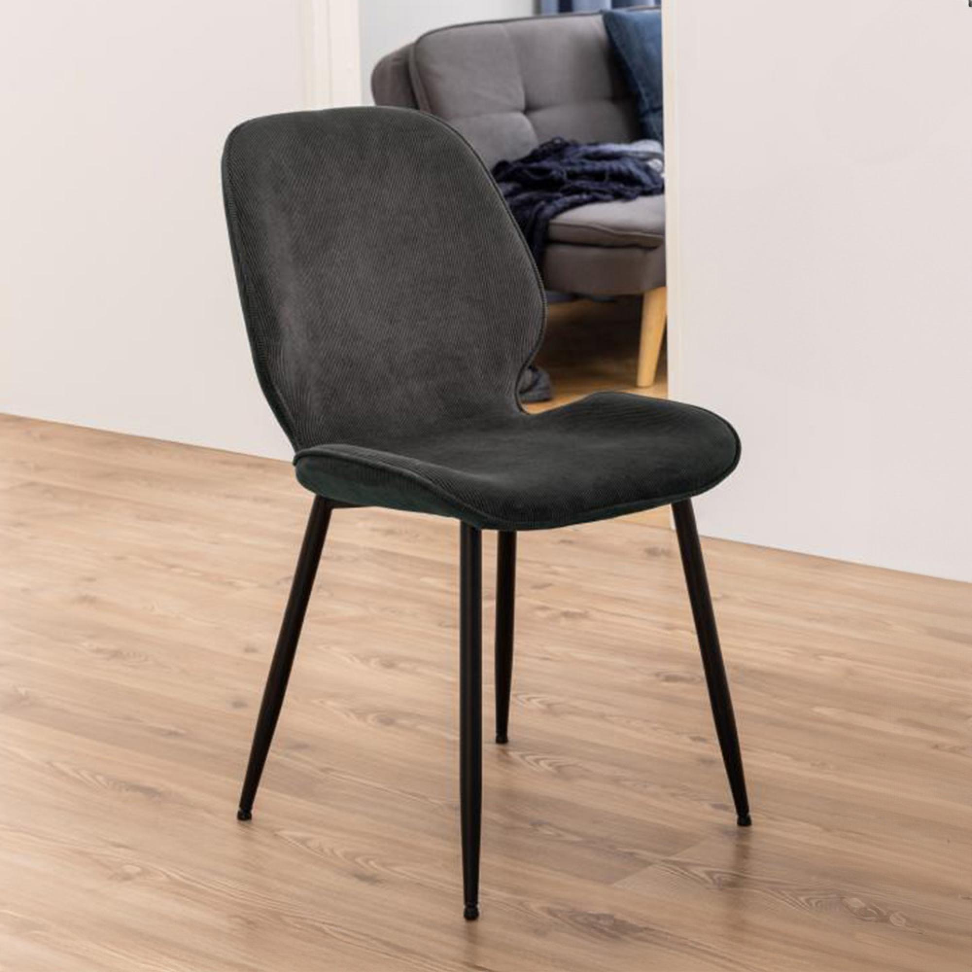 Femke Dining Chair - Set of 4 - Anthracite Fabric