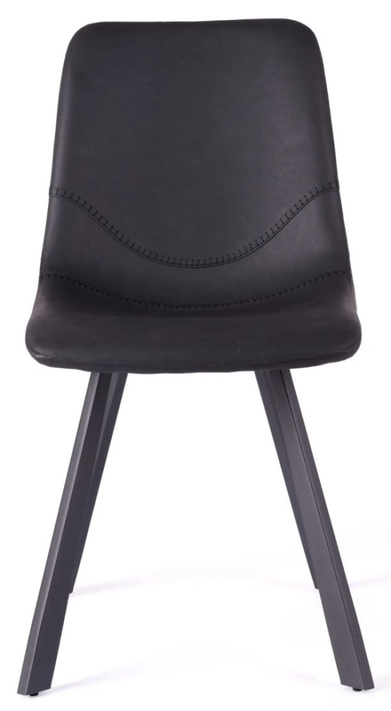 Ryan Dining Chair - Set of 4 - Vintage Black Faux Leather