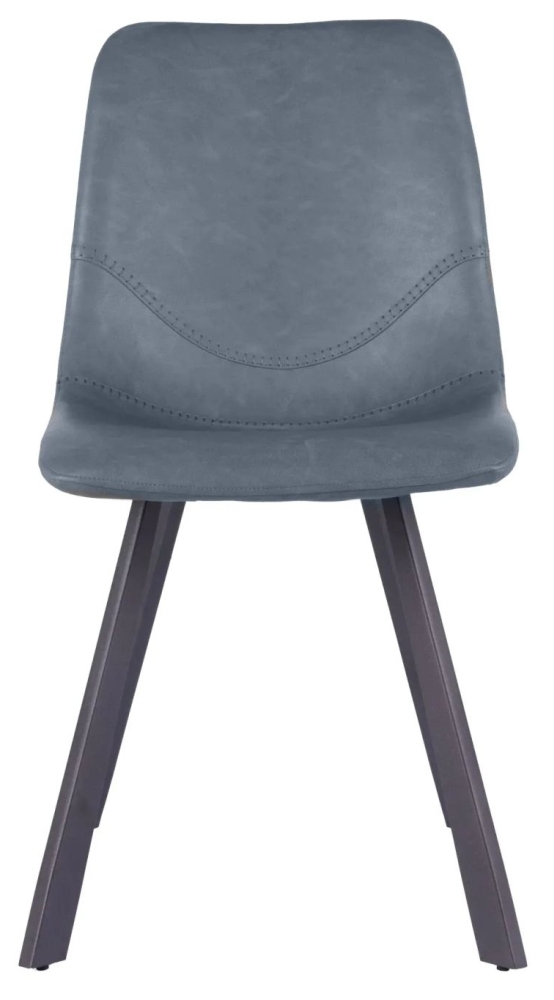 Ryan Dining Chair - Set of 4 - Vintage Blue Faux Leather