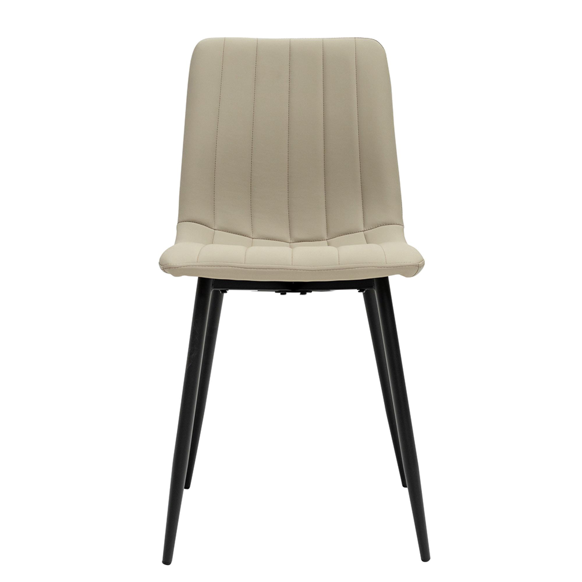 Dining Chair - Set of 4 - Stone Faux Leather