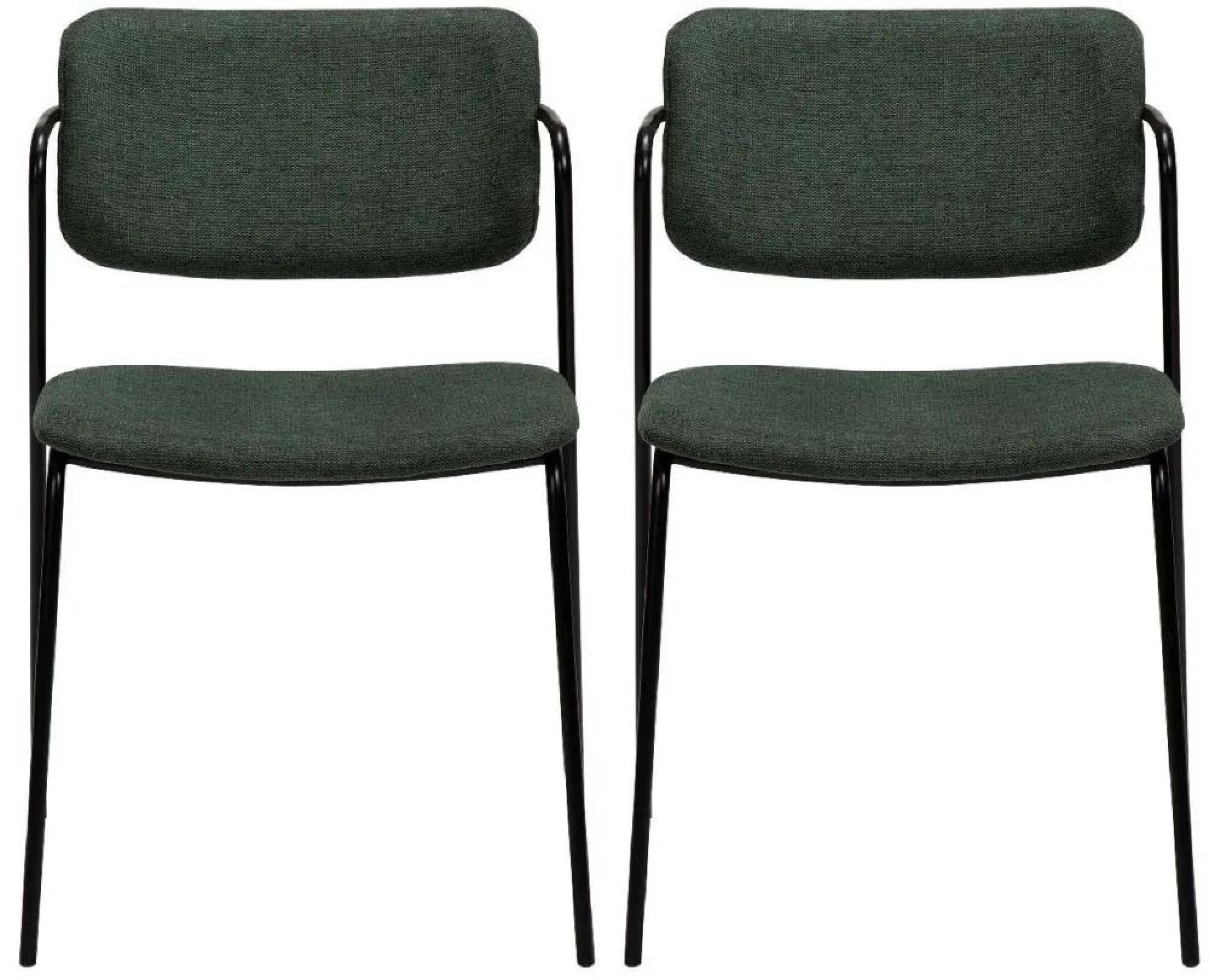 Clearance - Dan Form Zed Dining Chairs - Set of 2 - Sage Green Fabric - FS142