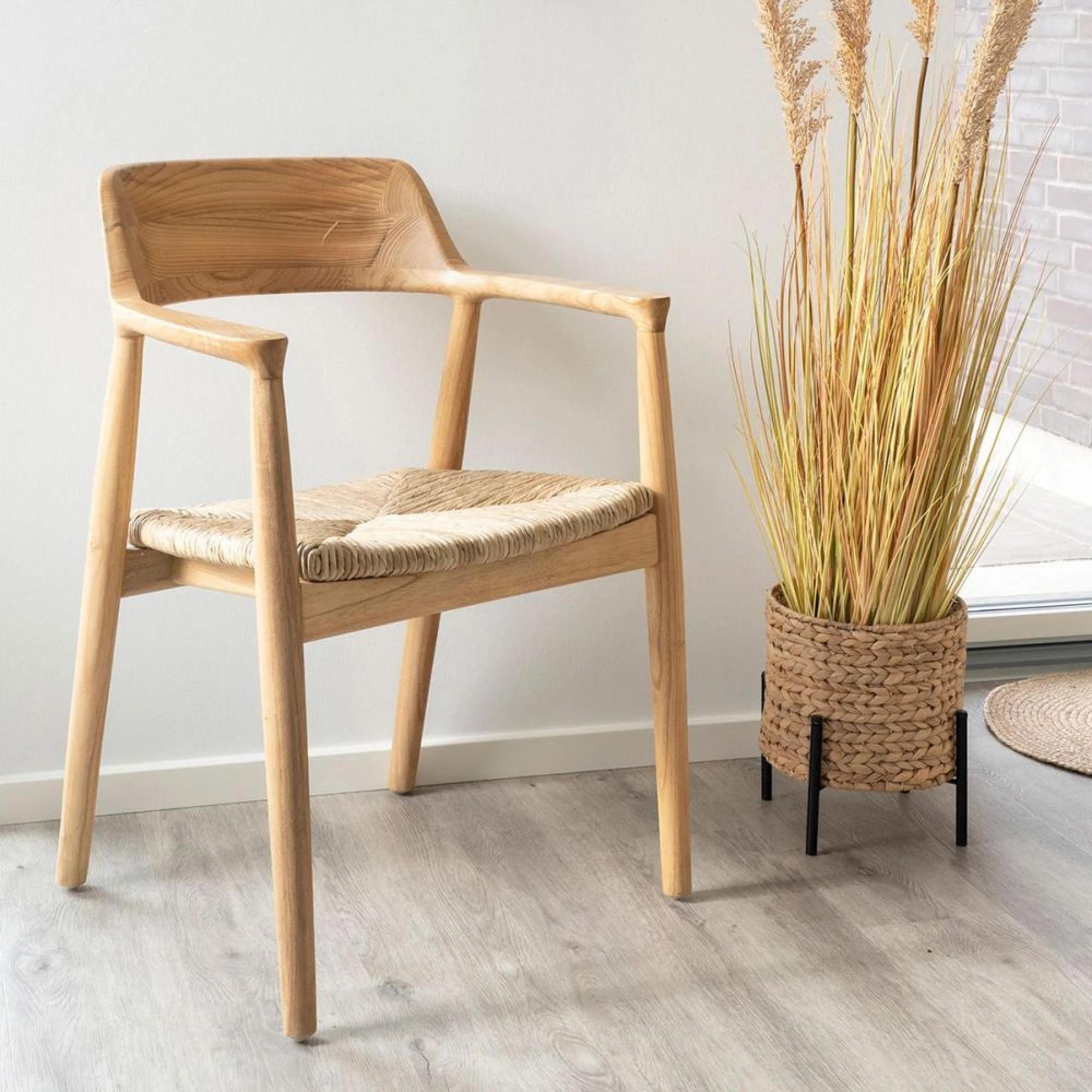 Getafe Dining Armchair - Set of 2 - Wooden - Natural