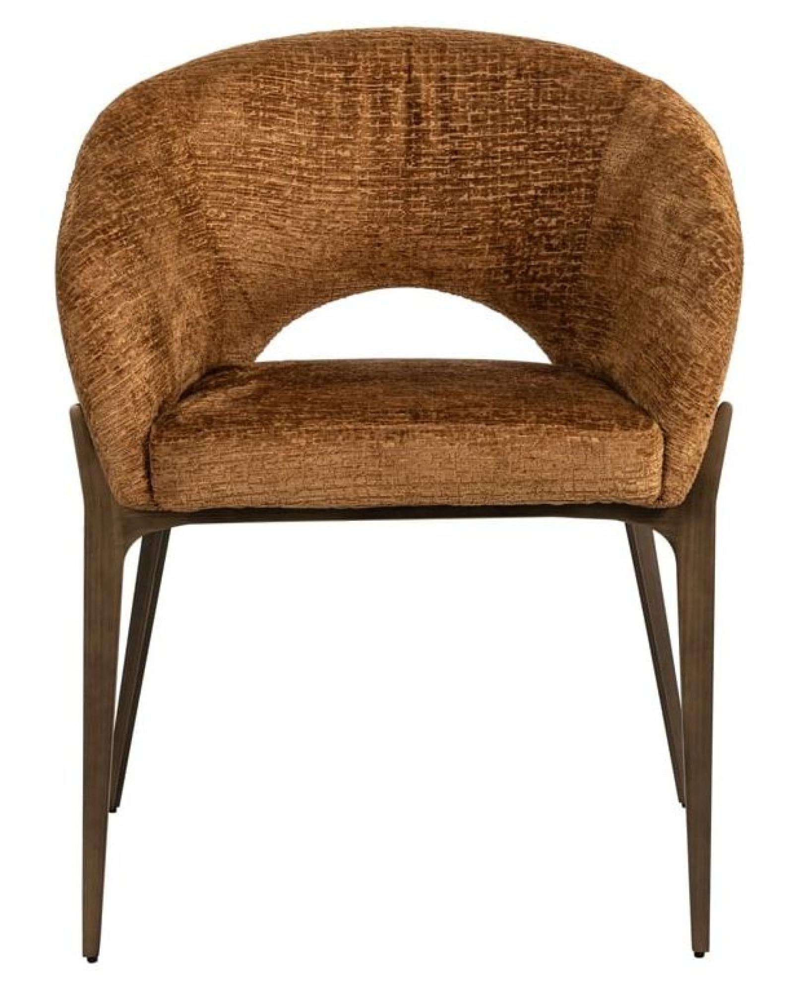 Kenzi Cognac Fabric Dining Chair