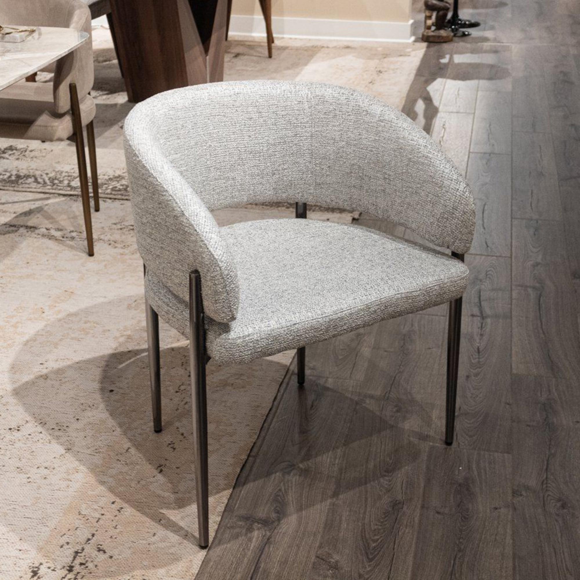 Molly Dining Chair - Curved Fabric - Variation Available