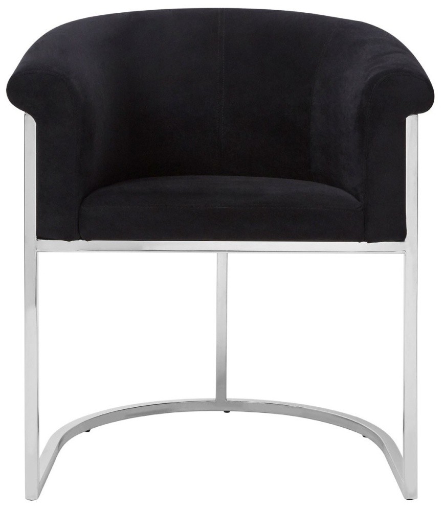Vogue Dining Chair - Luxe - Black Velvet Fabric