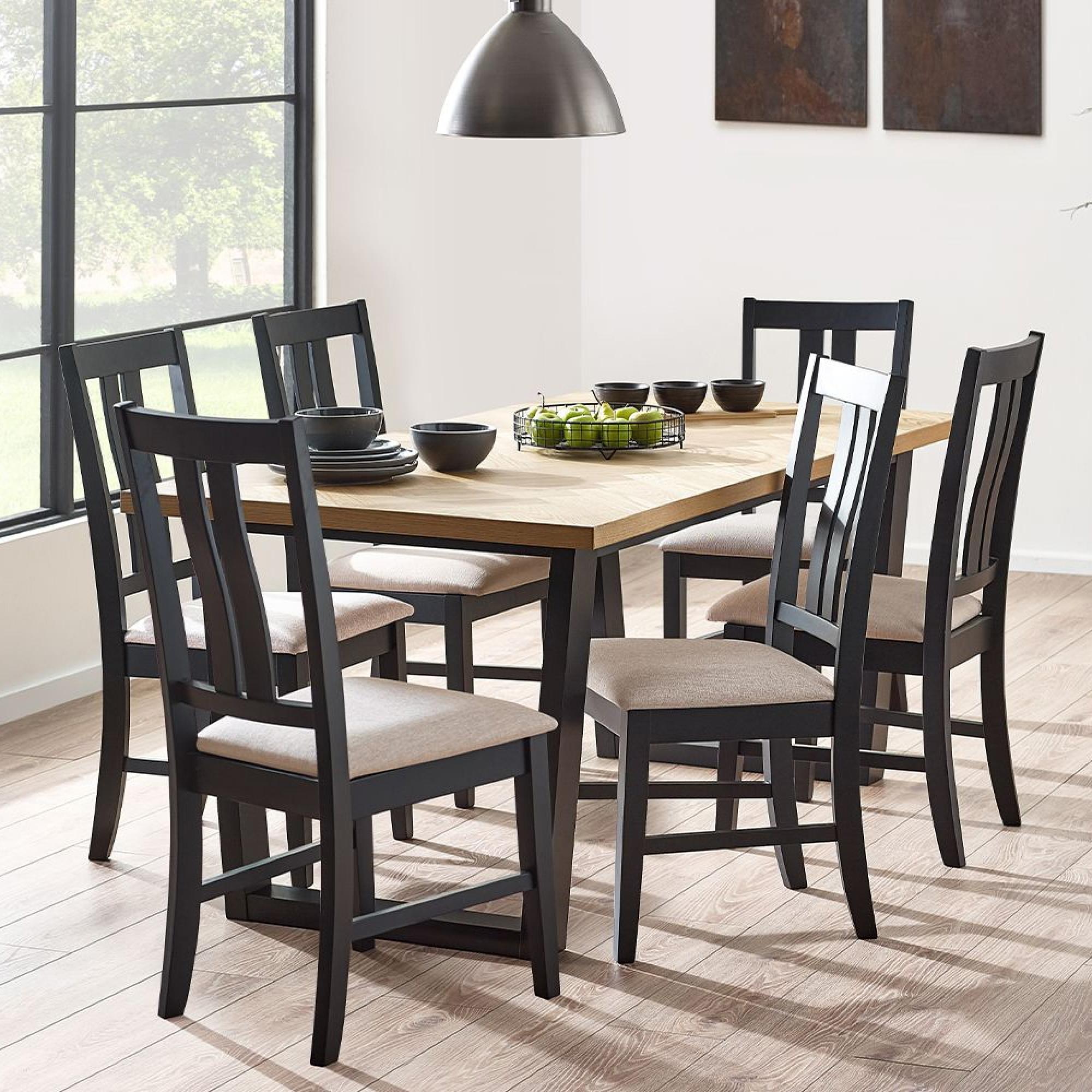 Hilton Dining Set - 180cm - 6 Seater - Herringbone - 6 Chairs - Oak