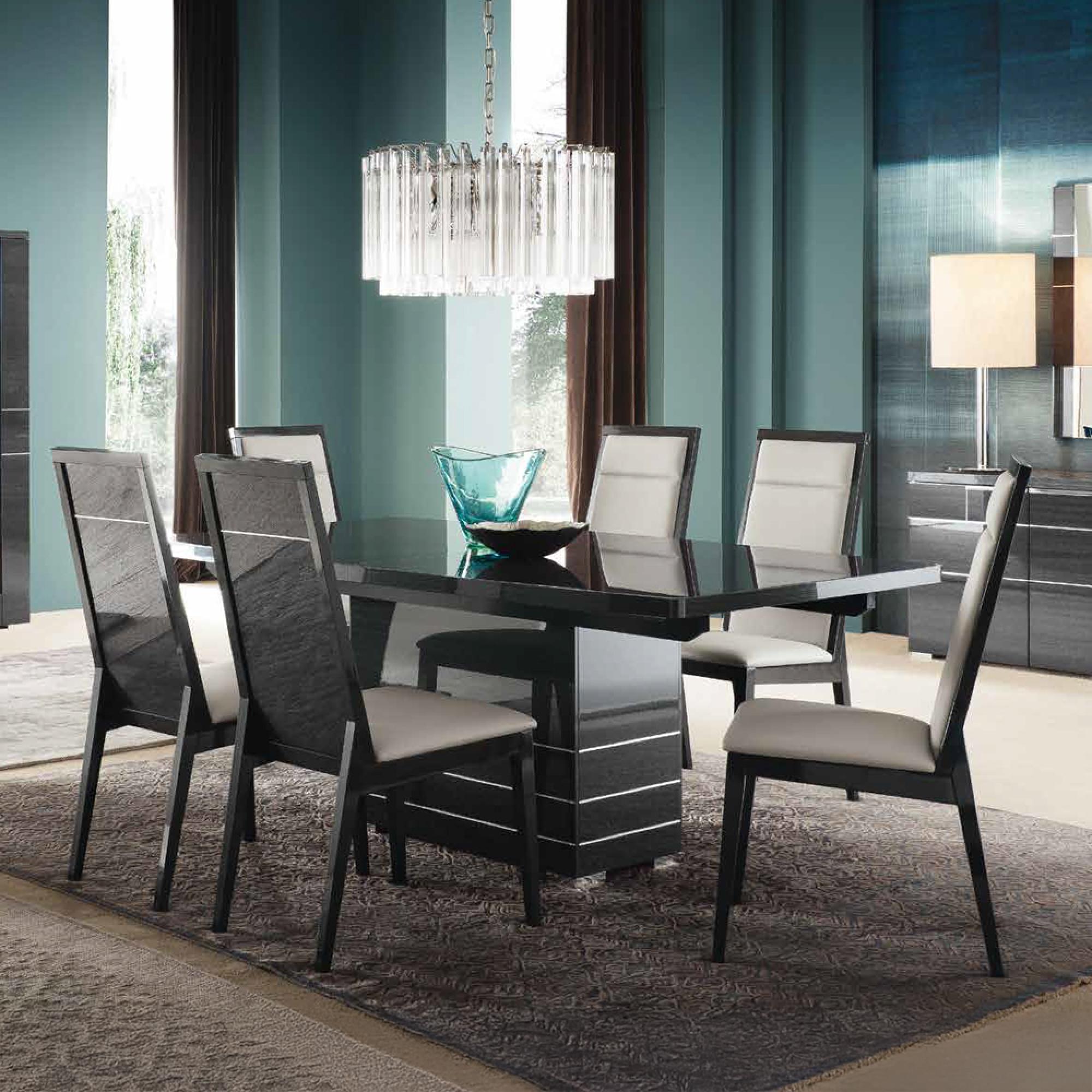 Versilia Extending Dining Set - 6-8 Seater - 160-210cm - Black