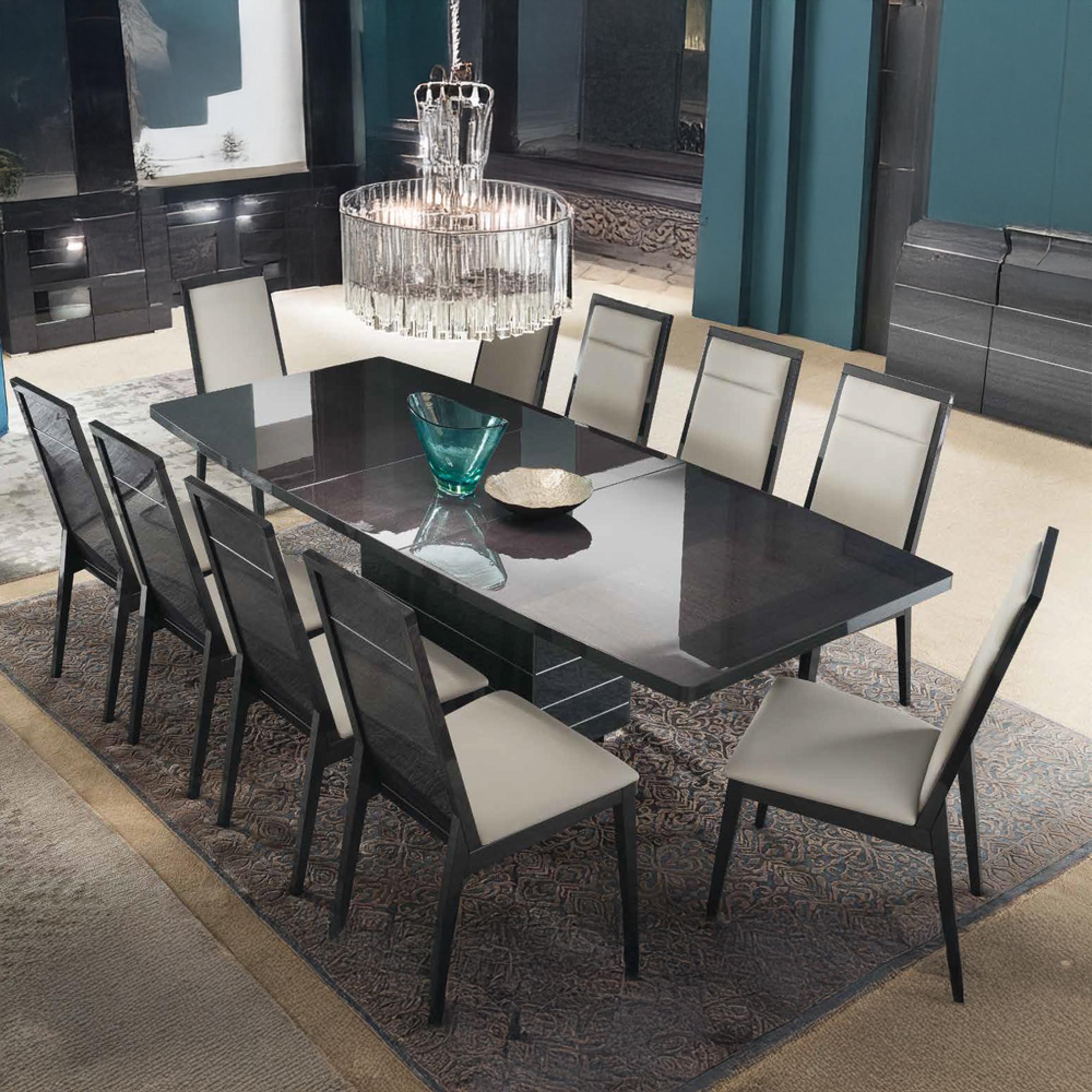 Versilia Extending Dining Set - 8-10 Seater - 196-250cm - Black