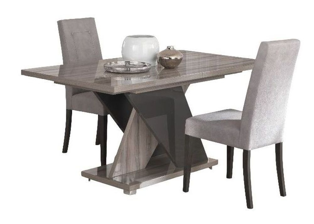 Bagni Dining Set - 6-8 Seater - 160cm-200cm - Extending - with 4 Fabric Dining Chairs - Grey