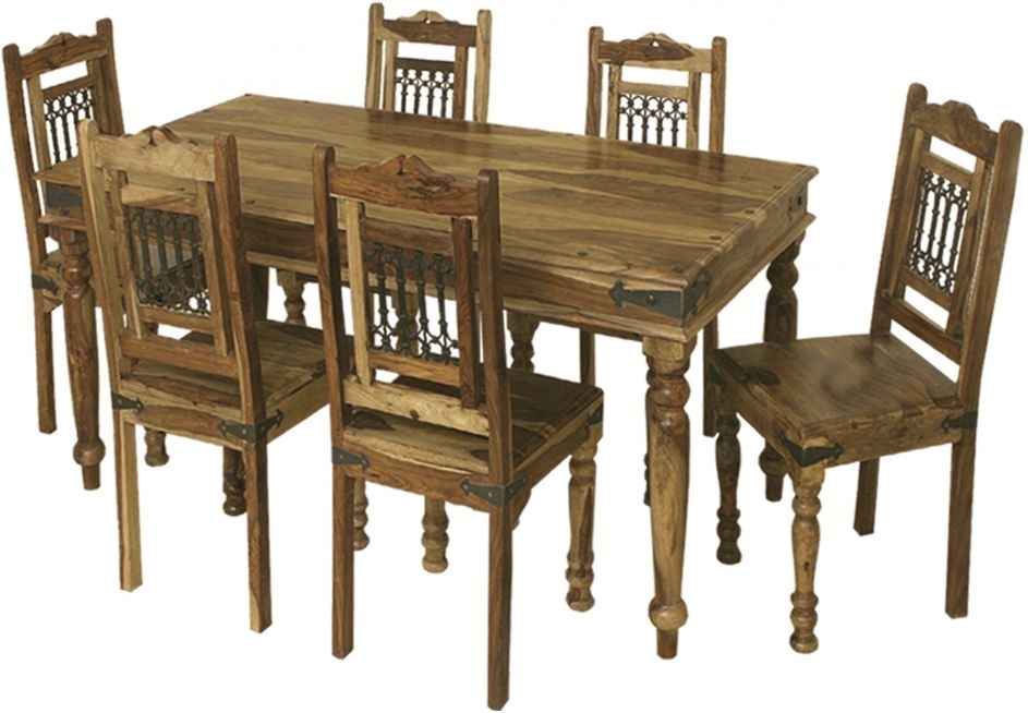 Thacket Dining Set - 6 Seater - with 6 Chairs - Sheesham Wood