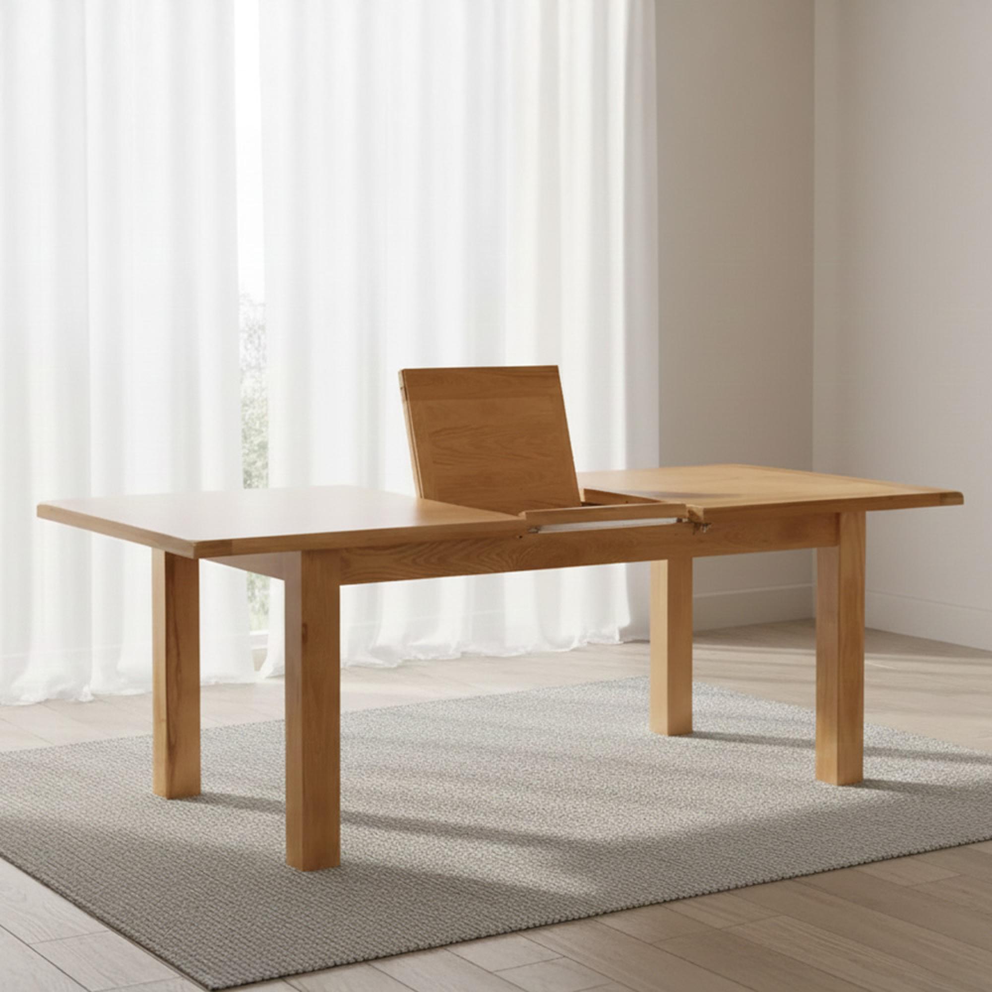 Salisbury Premium Oak - Extending Dining Table - 4-6 Seater - 120cm-165cm