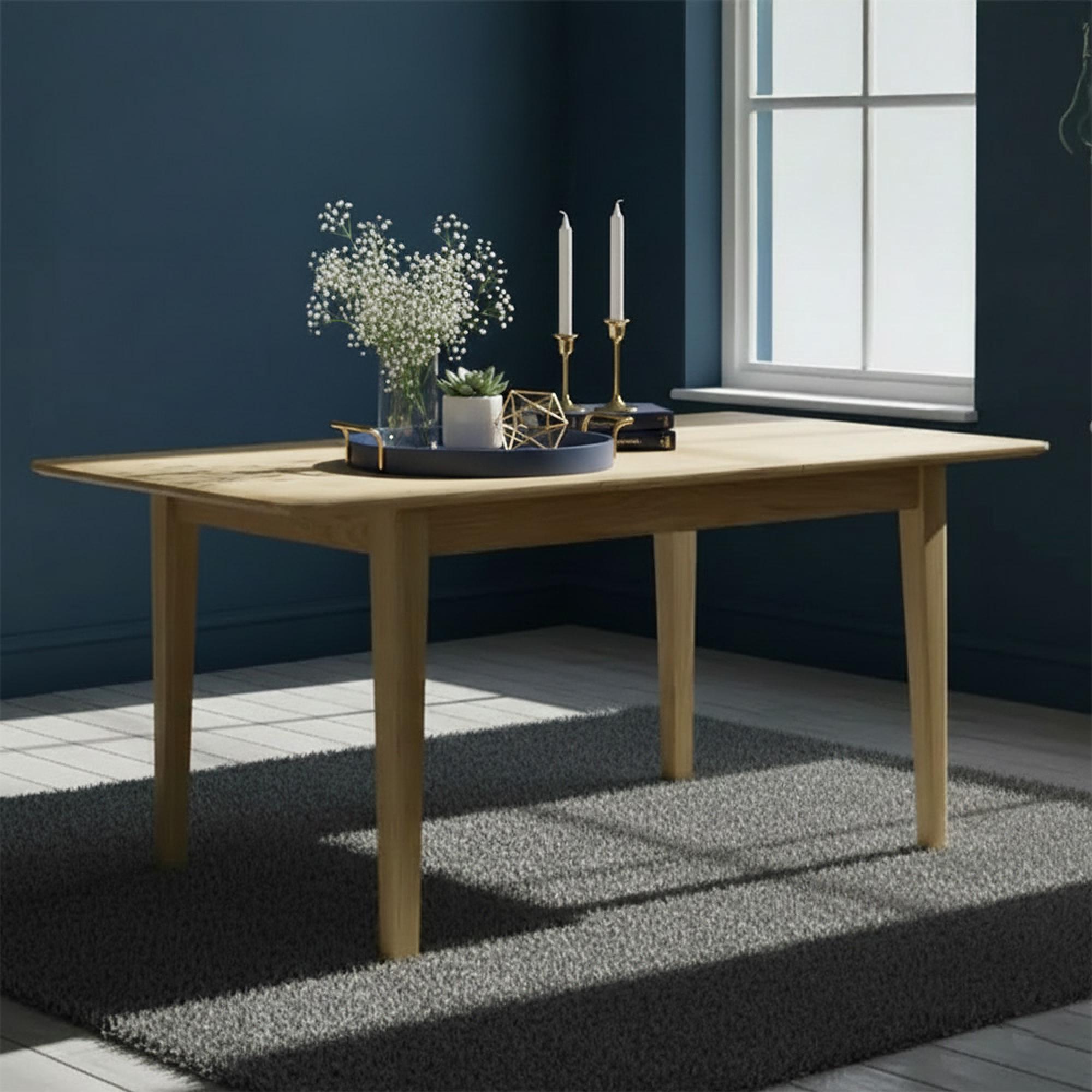 Bath Butterfly Extending Dining Table - 120cm-160cm - 4-6 Seater - Oak
