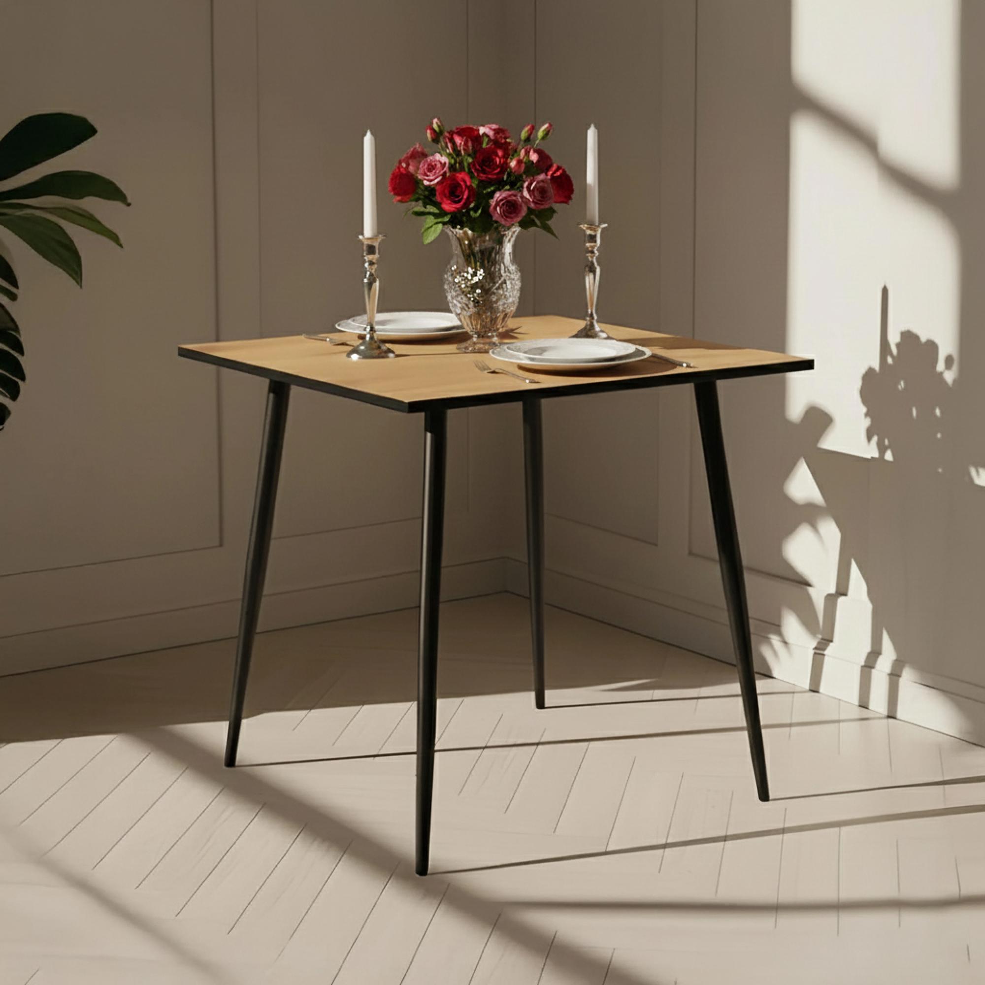 Wilma Dining Table - 2 Seater - Square - 80cm - Oak