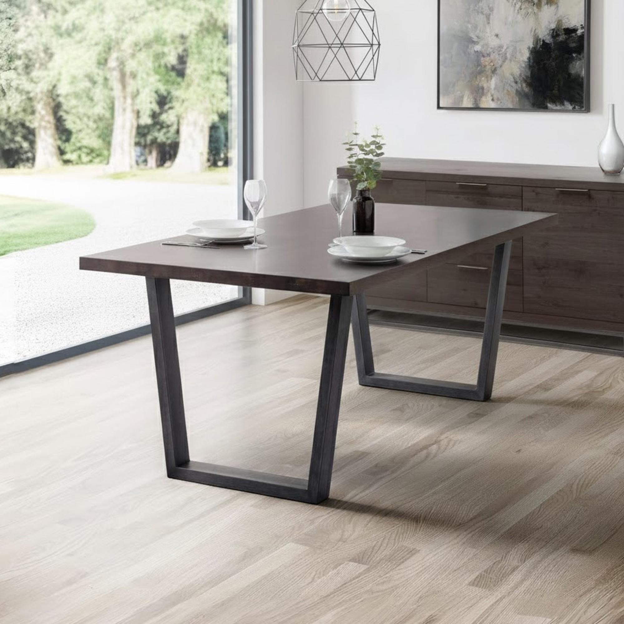 Brooklyn Dining Table - 6 Seater - 180cm - Dark Oak