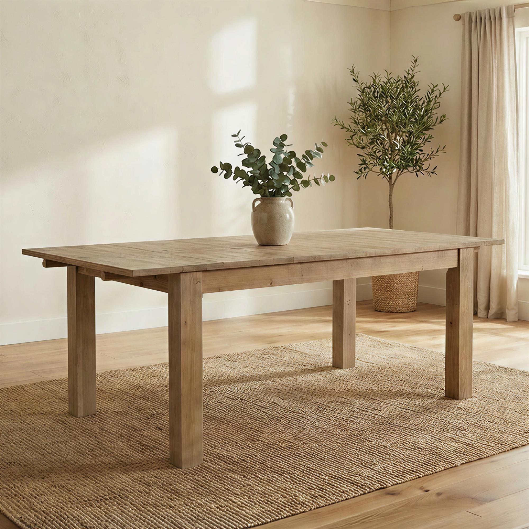 Langley Extending Dining Table - 4-6 Seater - 140cm-180cm - Reclaimed Pine