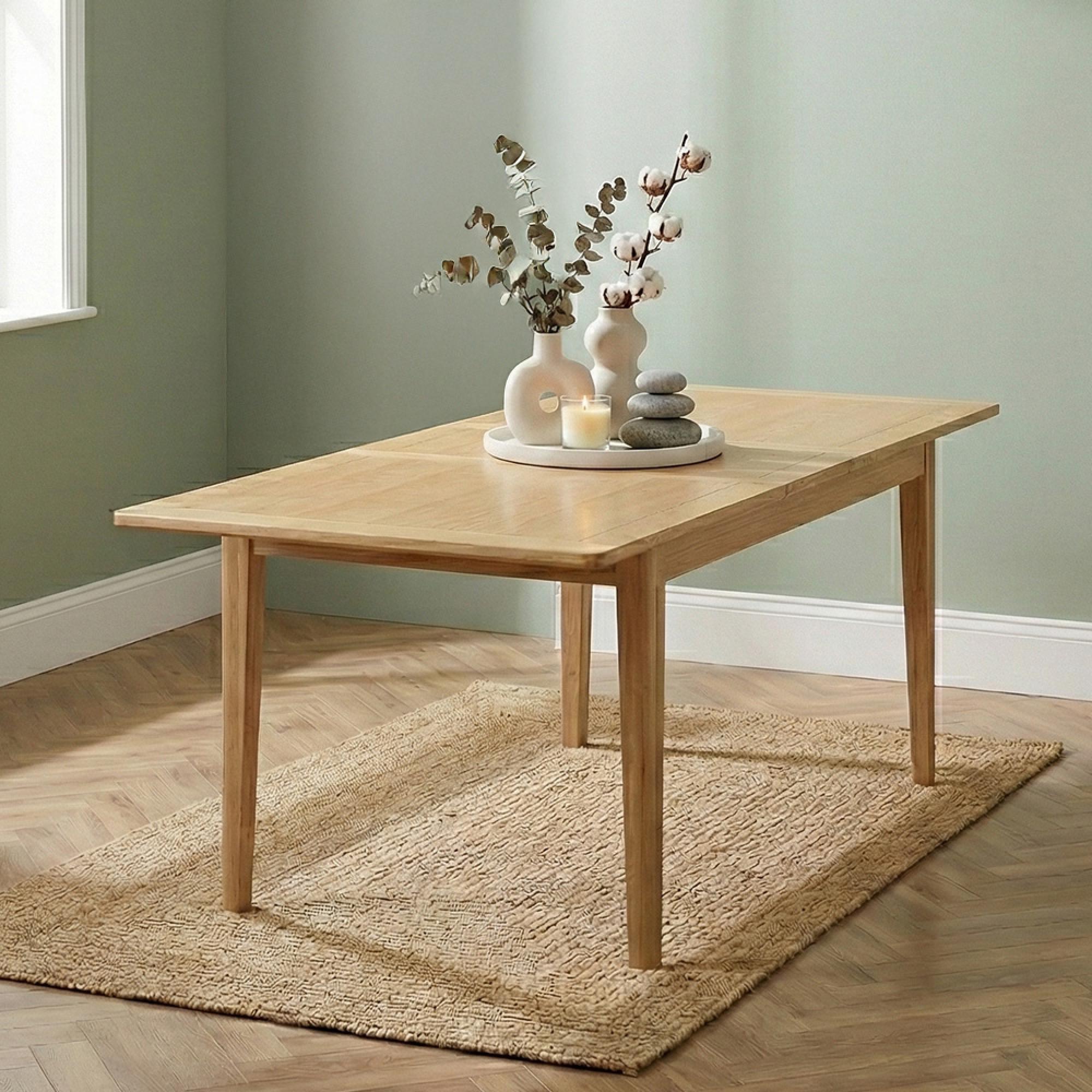 Twyford Extending Dining Table - 4-6 Seater - 125cm-165cm - Oak