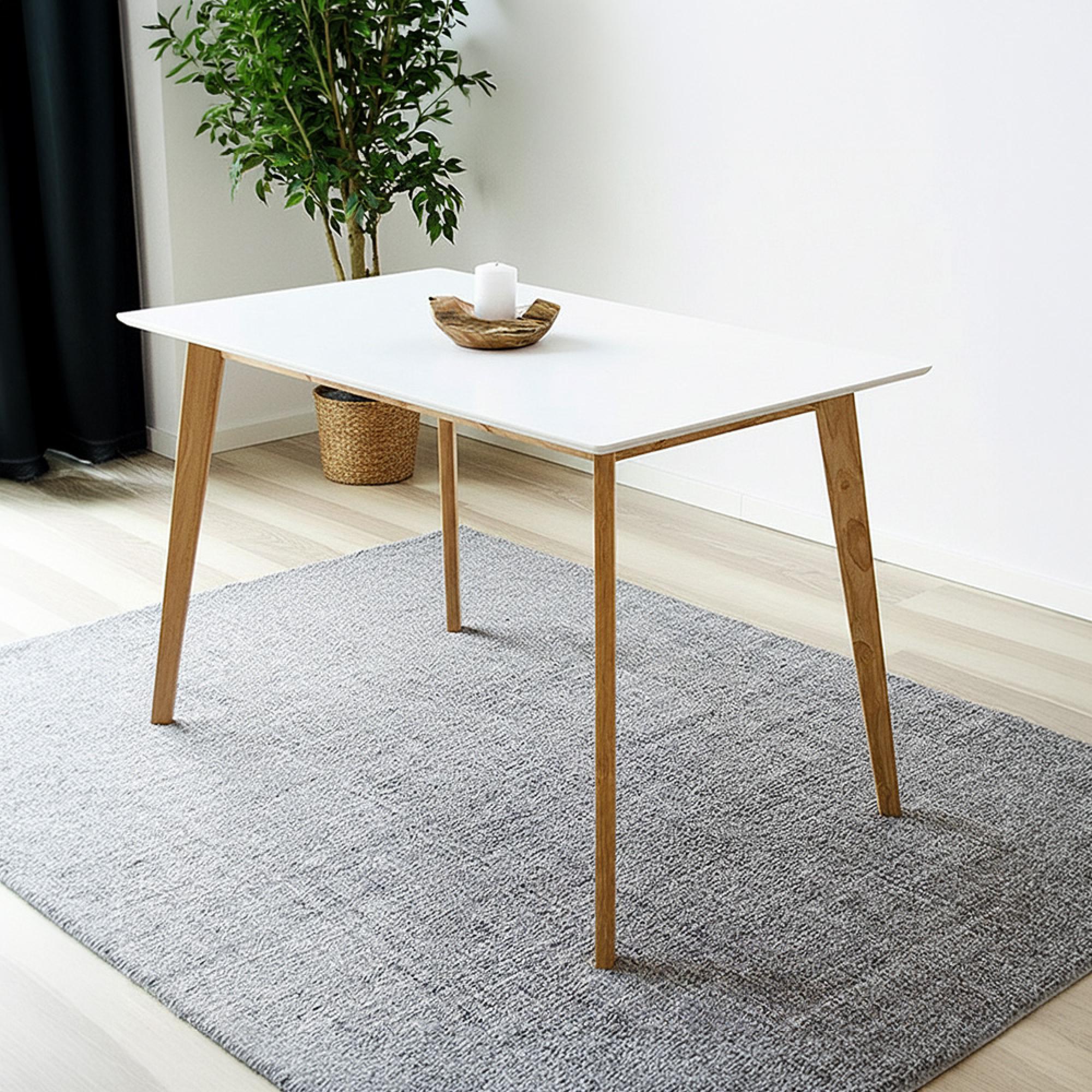 Vojens Dining Table - 4 Seater - 120cm - White