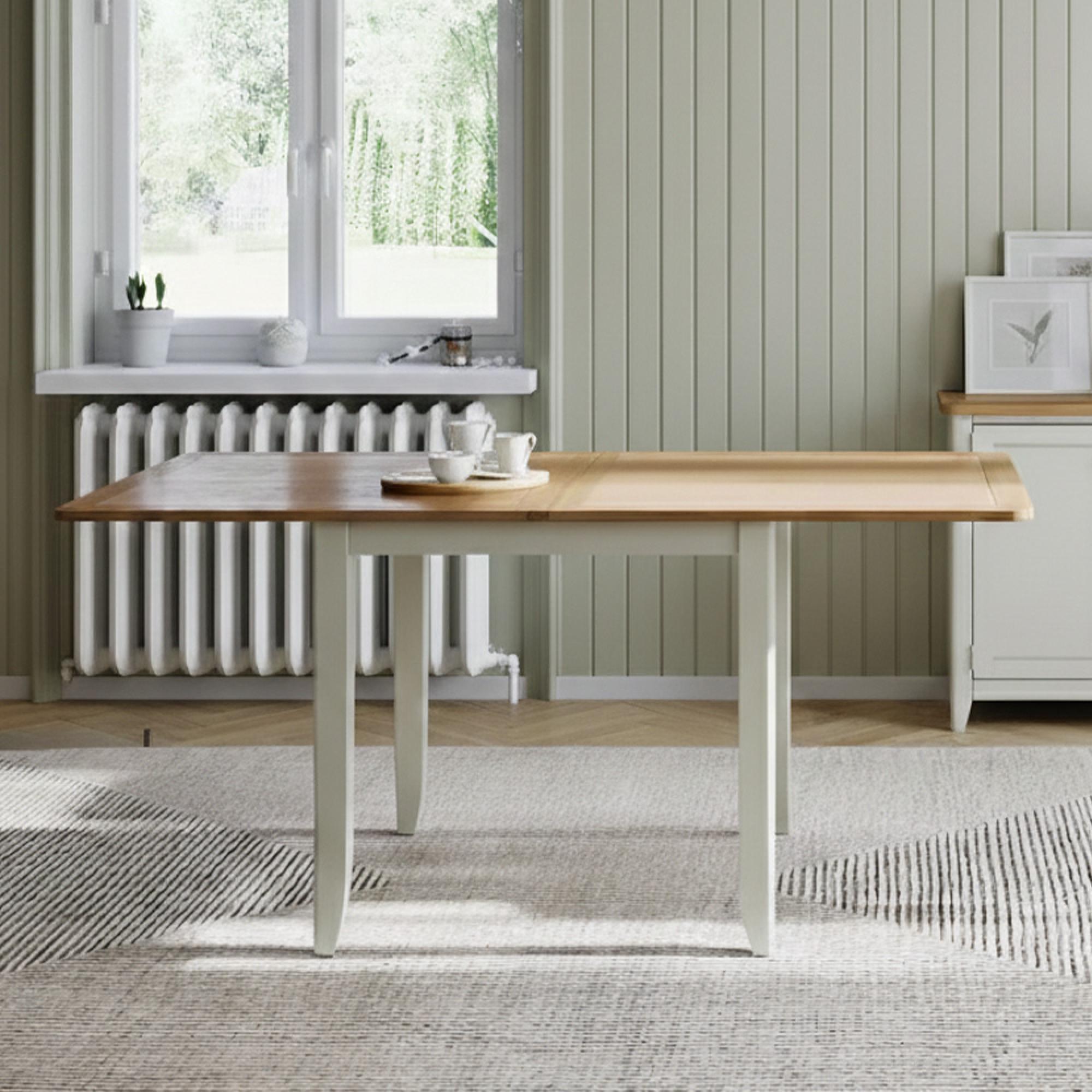 Arden Grey Painted 2-6 Seater Square Flip Top Extending Dining Table