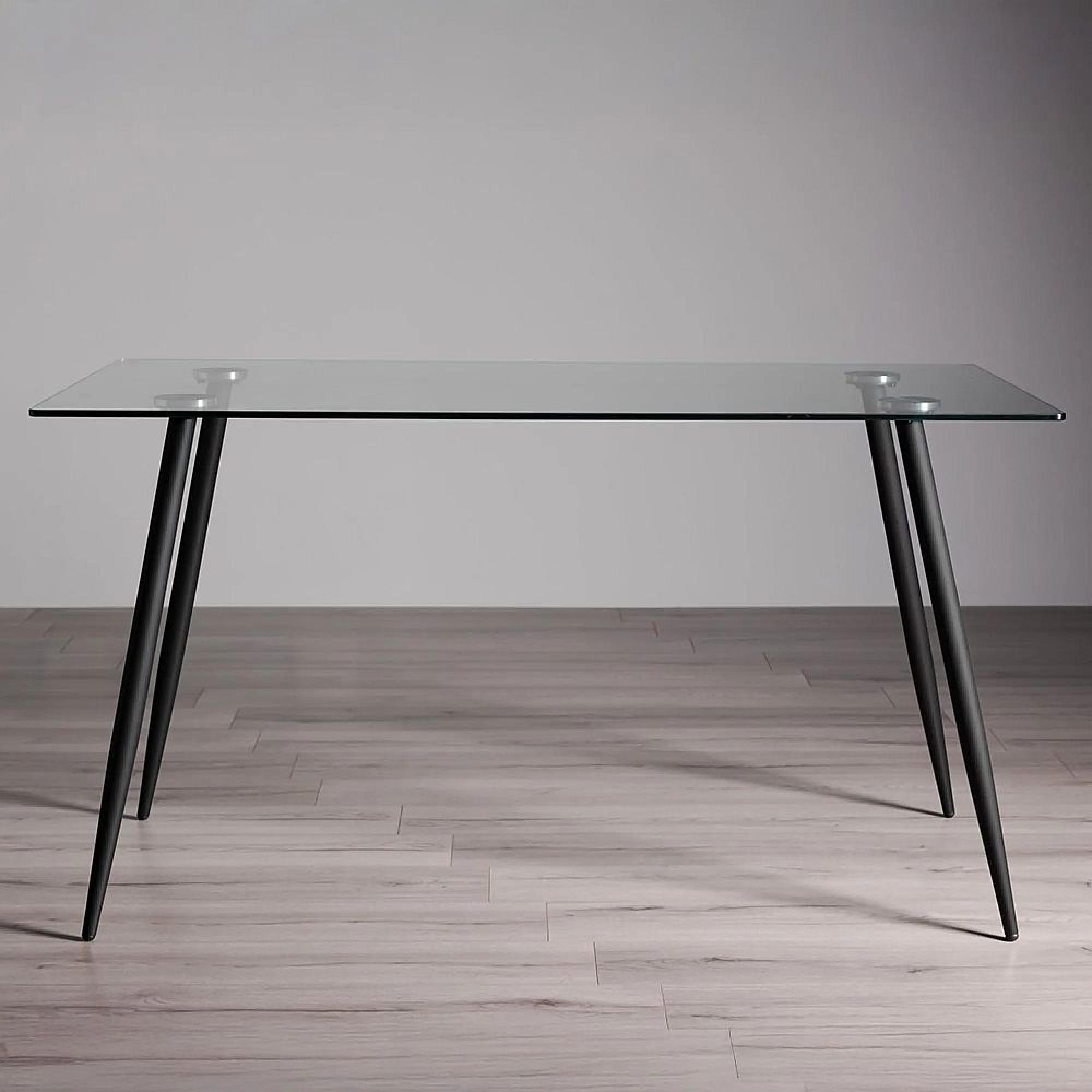 Clearance - Martini Dining Table - 6 Seater - 140cm - Tempered Glass - FSS16993
