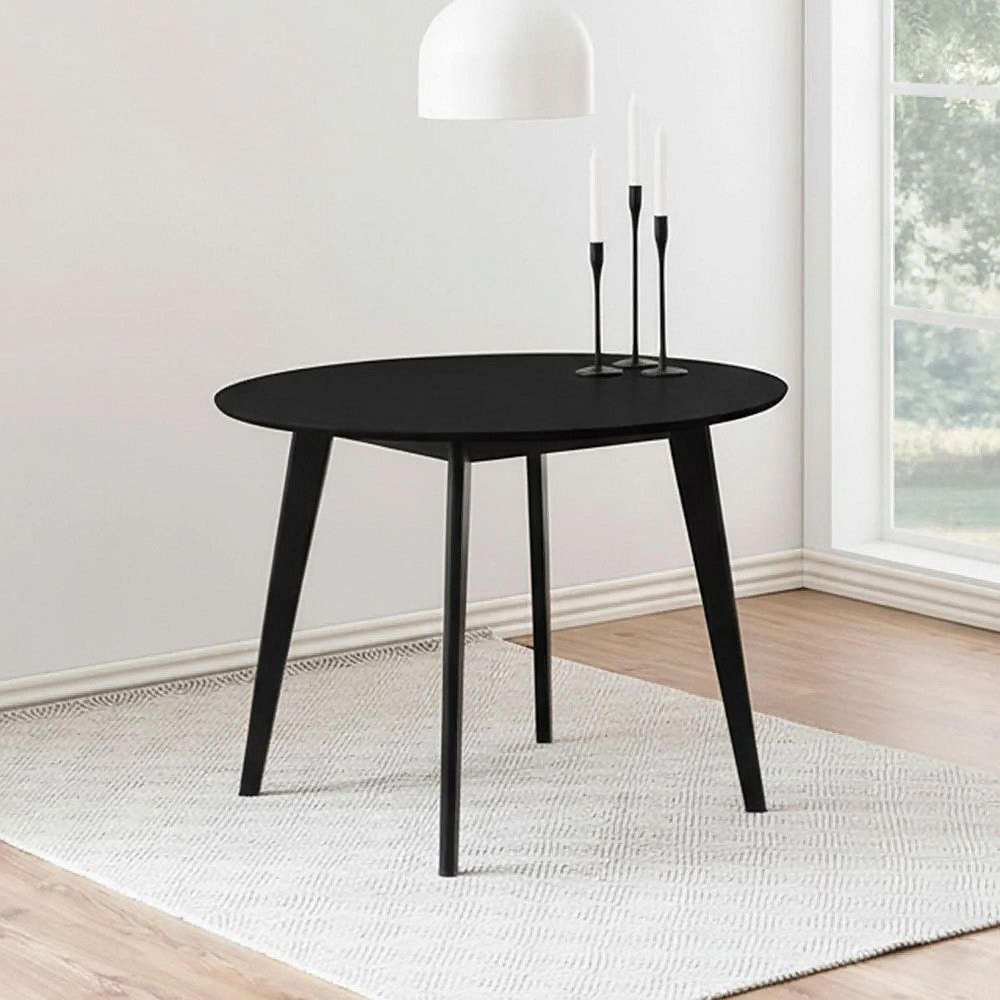 Clearance - Roxby Round Dining Table - 2 Seater - 105cm - Black - FSS16998