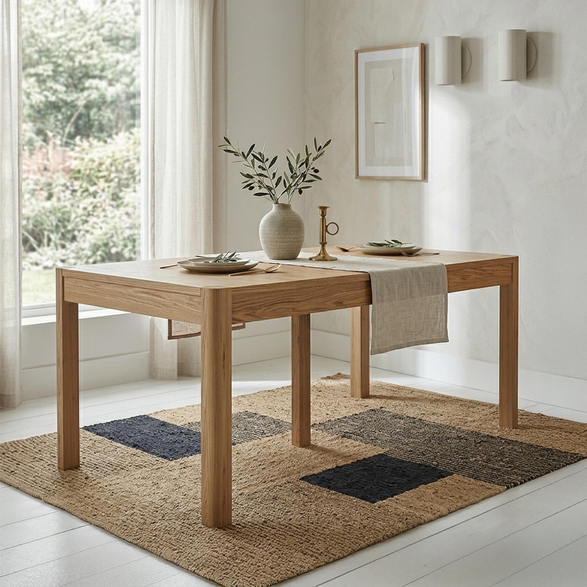 Saylor Extending Dining Table - 6-10 Seater - 180cm-230cm - Oak