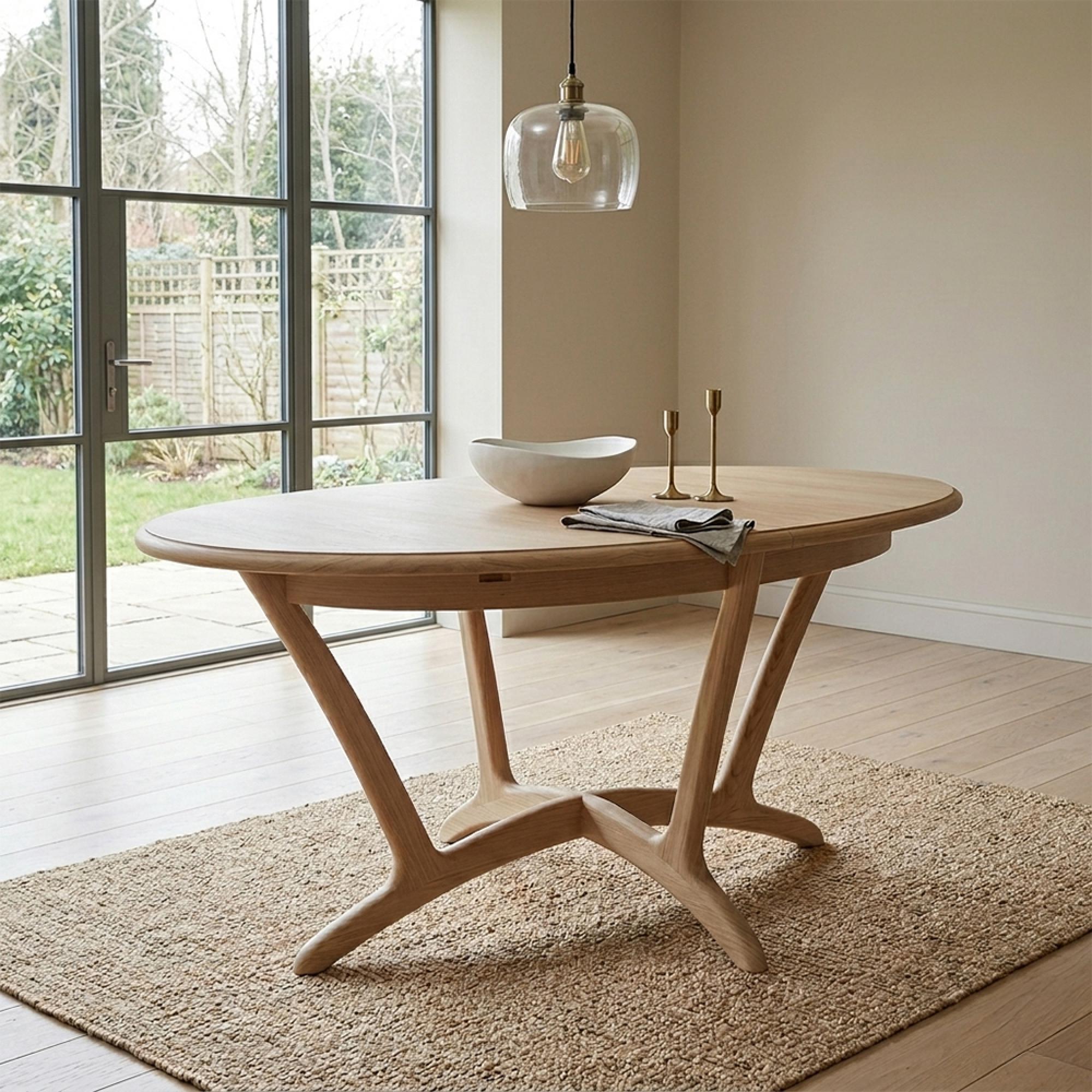Saylor Extending Dining Table - 6-8 Seater - 160cm-210cm - Oval - Oak