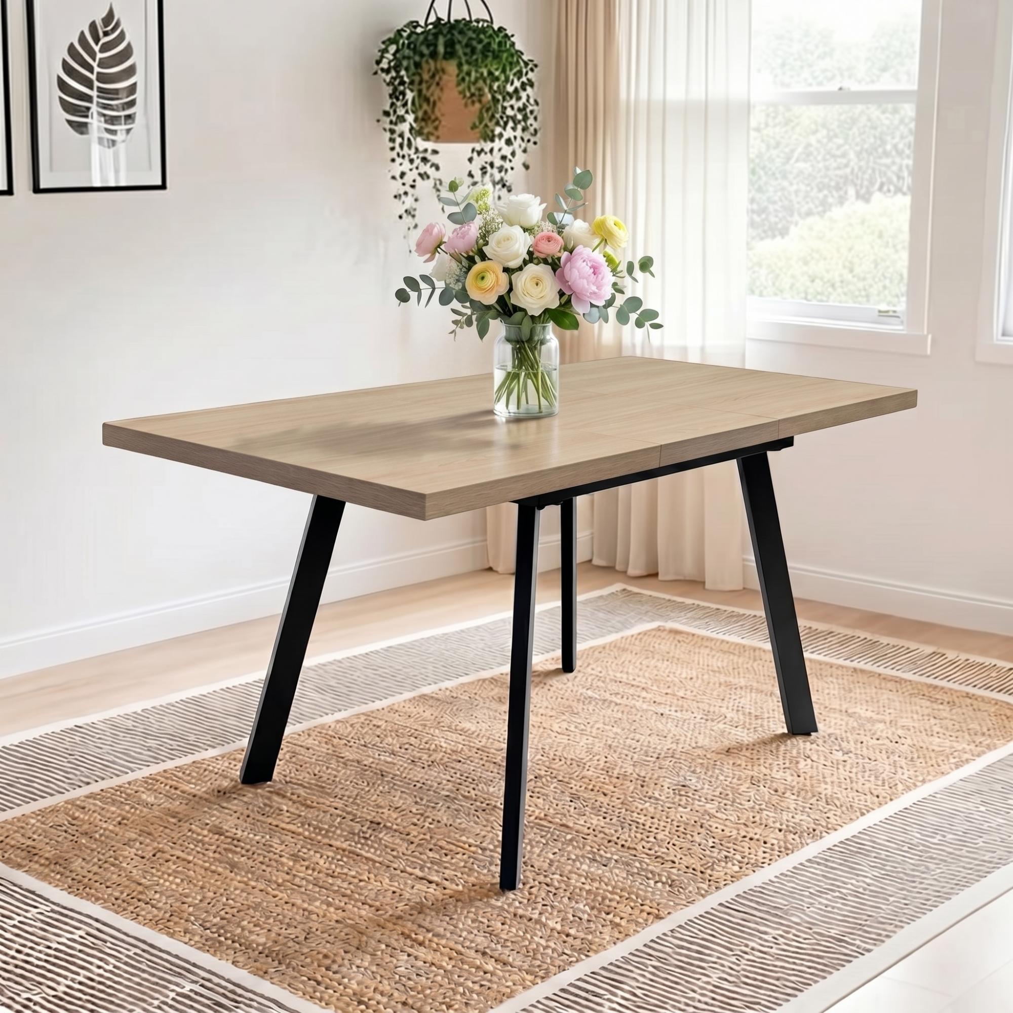 Dalton Extending Dining Table - 4-6 Seater - 120cm-160cm - Light Oak