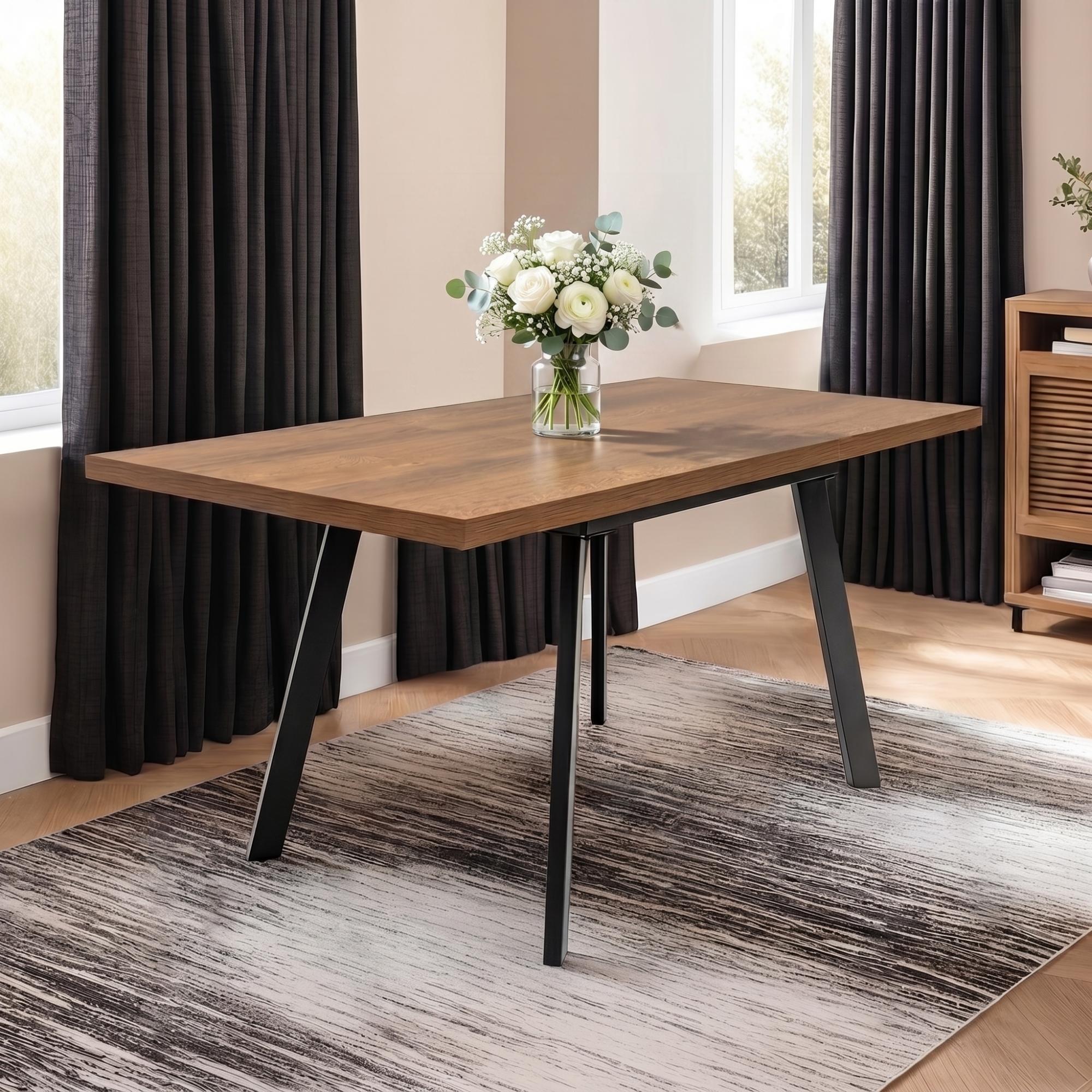 Panama Extending Dining Table - 4-6 Seater - 120cm-160cm - Dark Oak