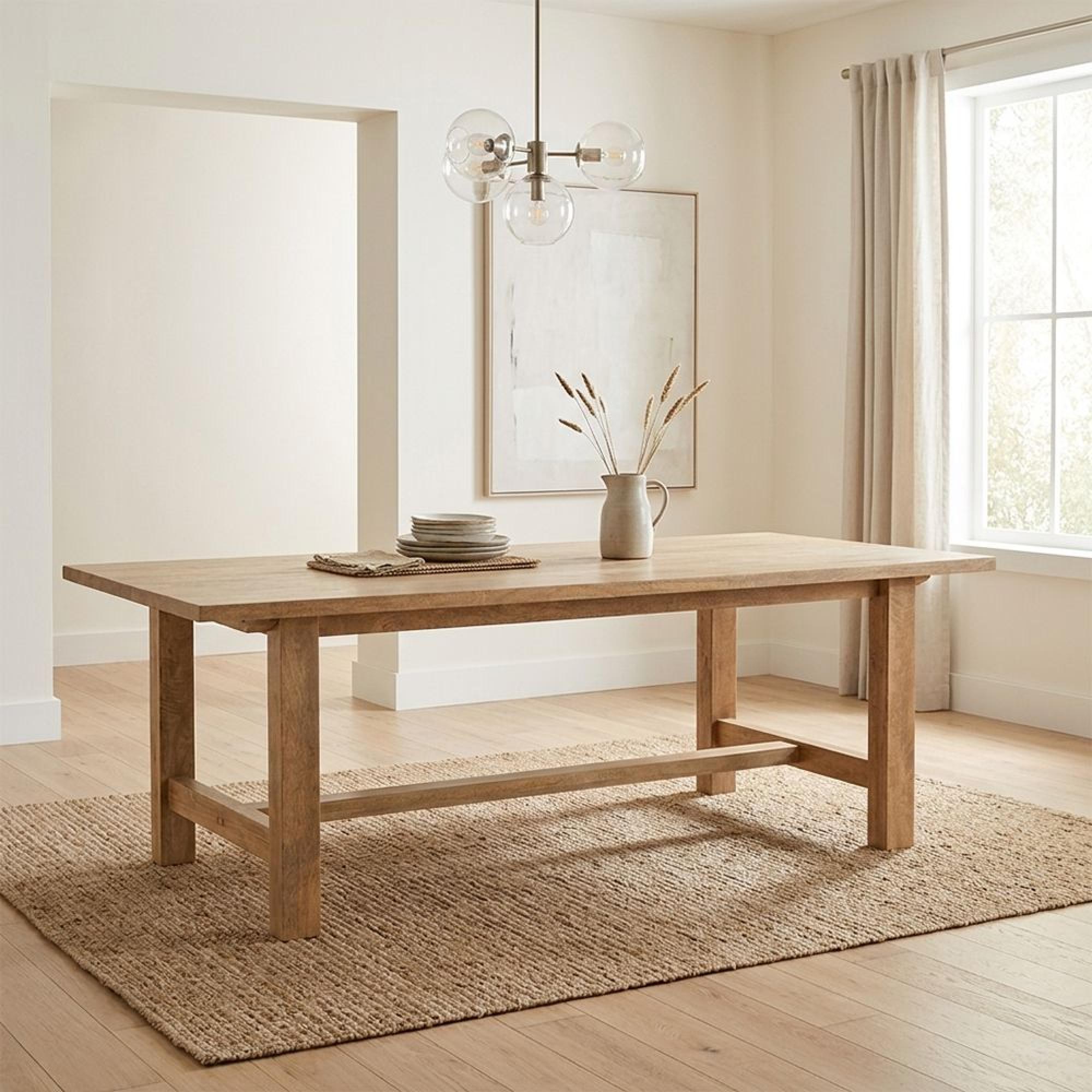Dining Table - 240cm - 10 Seater - Natural - Mango Wood