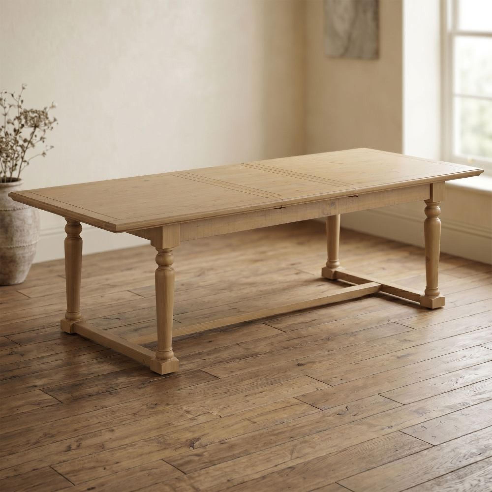 Chateau Extending Dining Table - 200cm-250cm - 8-10 Seater - Natural - Rustic Pine