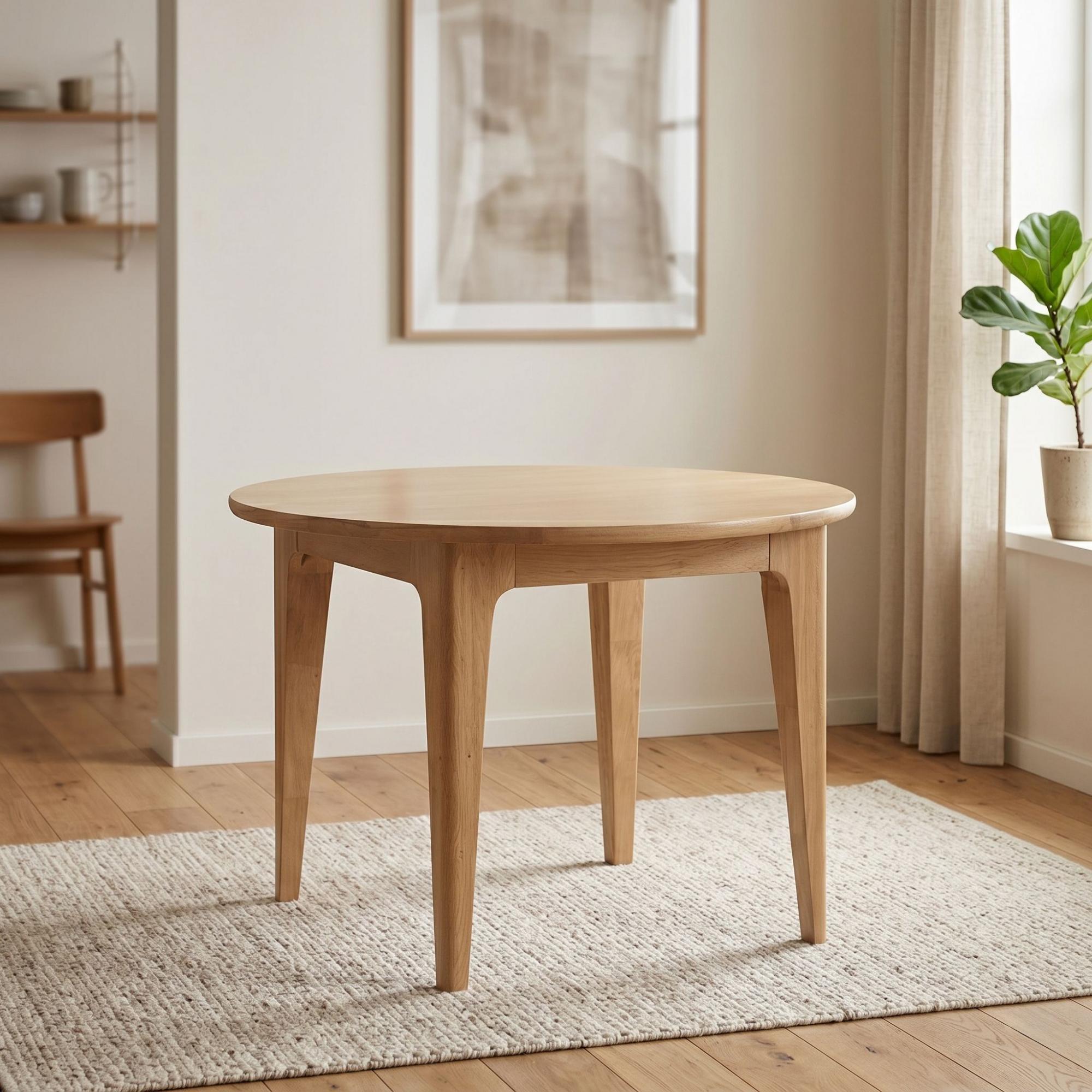 Cotswold Oak Dining Table - 110cm - 4 Seater - Round - Natural