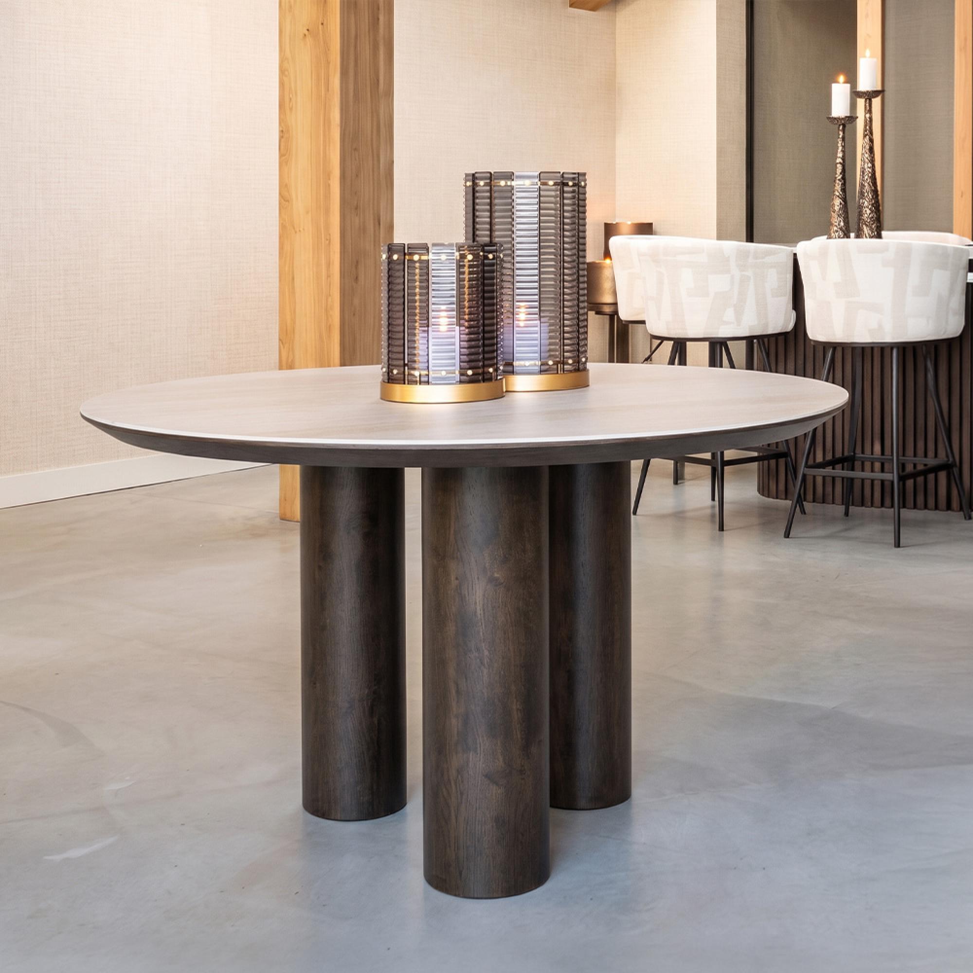 Ritz Dining Table - 120cm - 4 Seater - Round - Pedestal - Ceramic