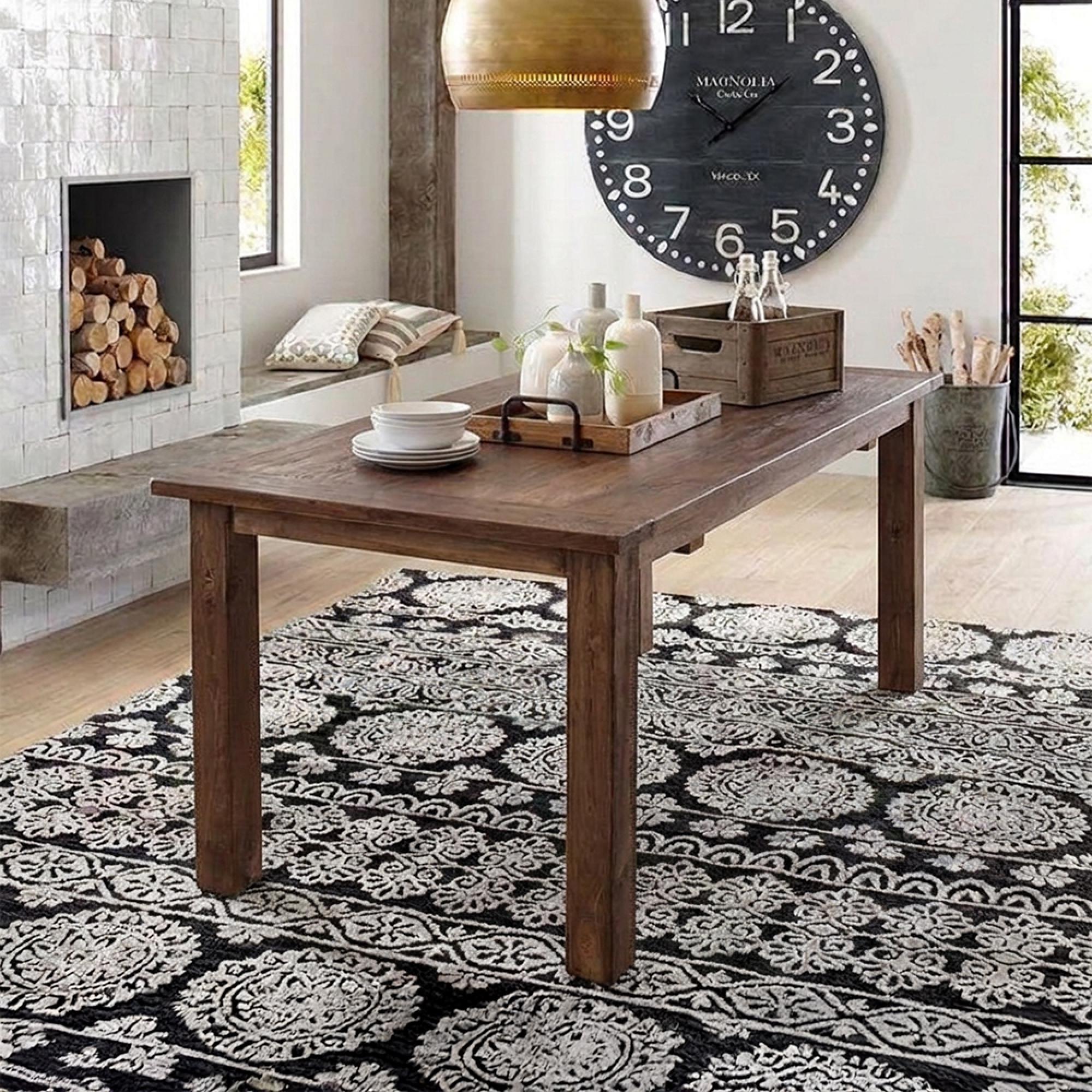 Floris Dining Table - 160cm - 6 Seater - Brown - Recycled Teak Wood