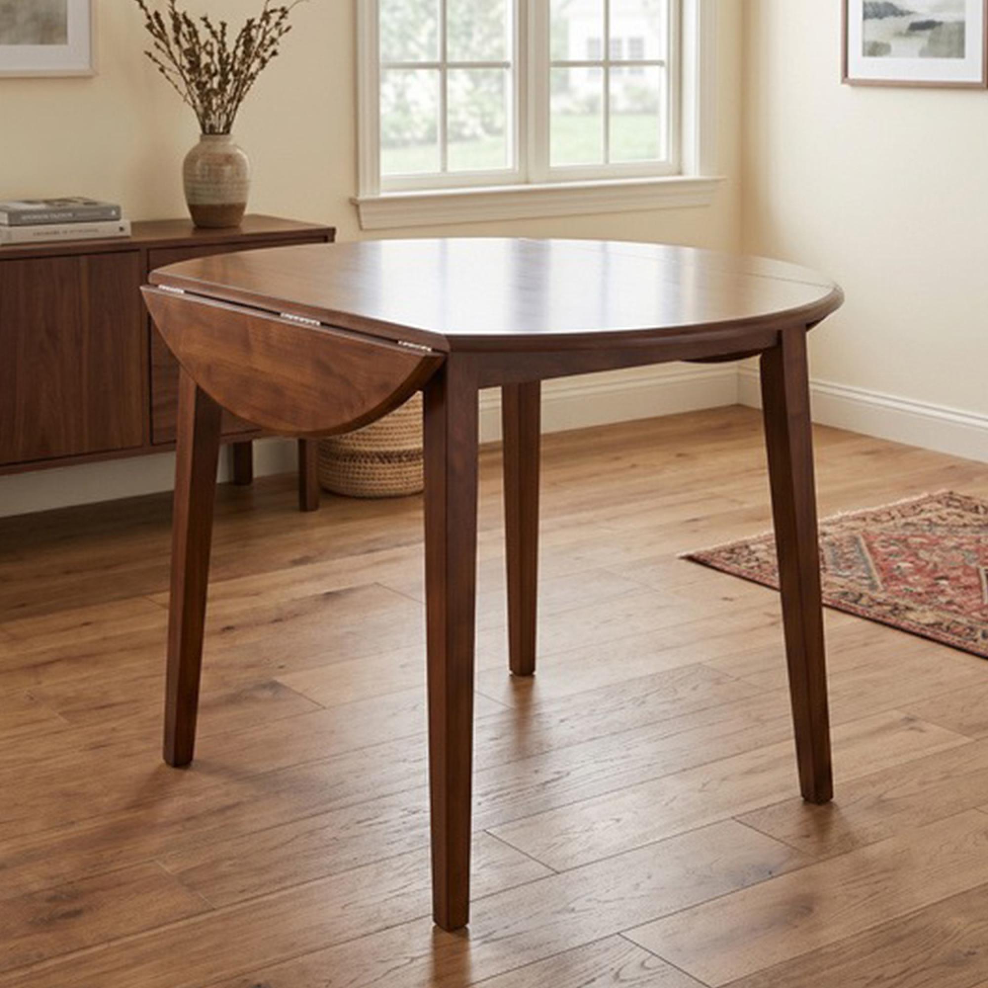 Hanover Drop Leaf Dining Table - 61cm-91cm - 2-4 Seater - Brown - Dark Oak