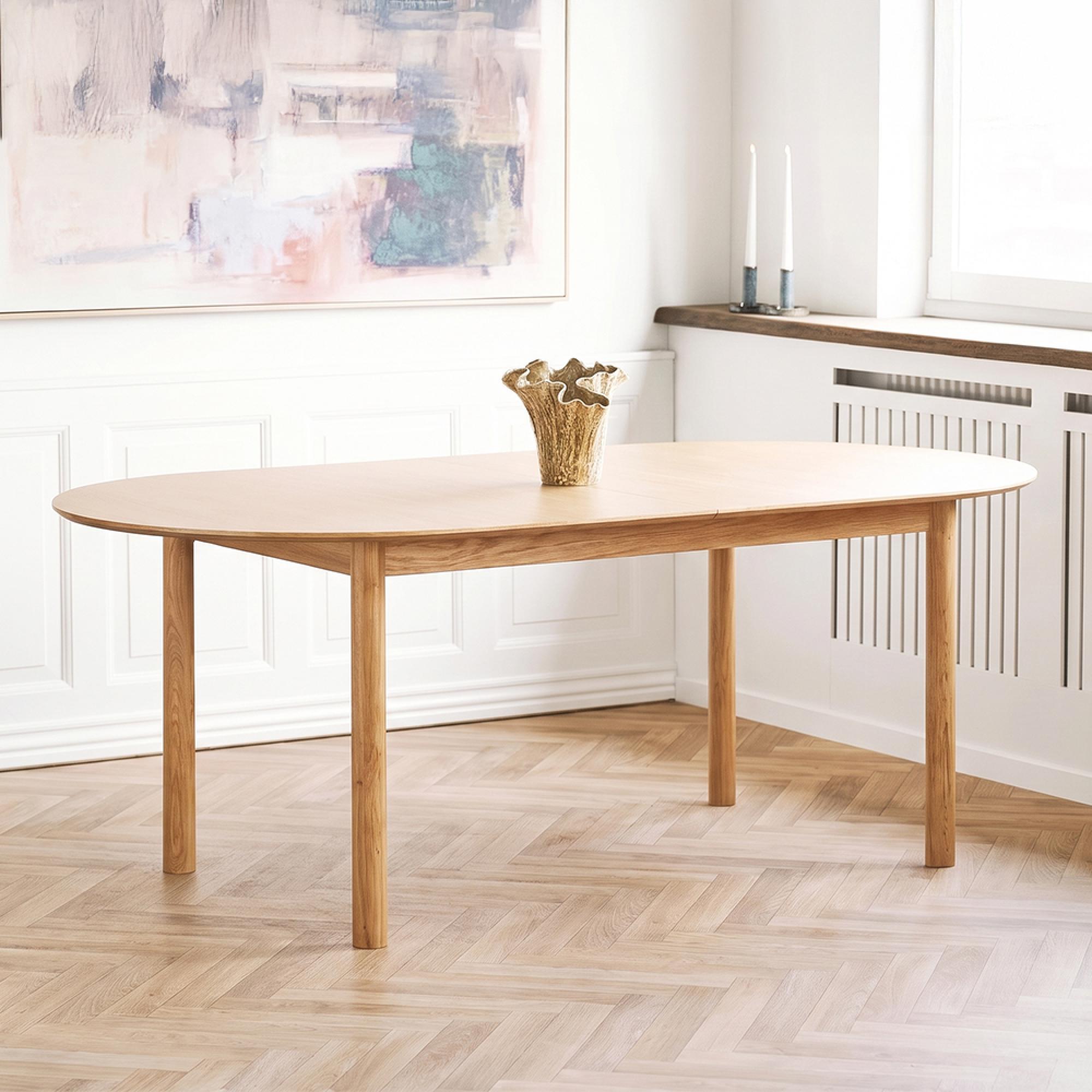 Bundaberg Oak Extending Dining Table - 200cm-300cm - 8-12 Seater - Oval - Natural