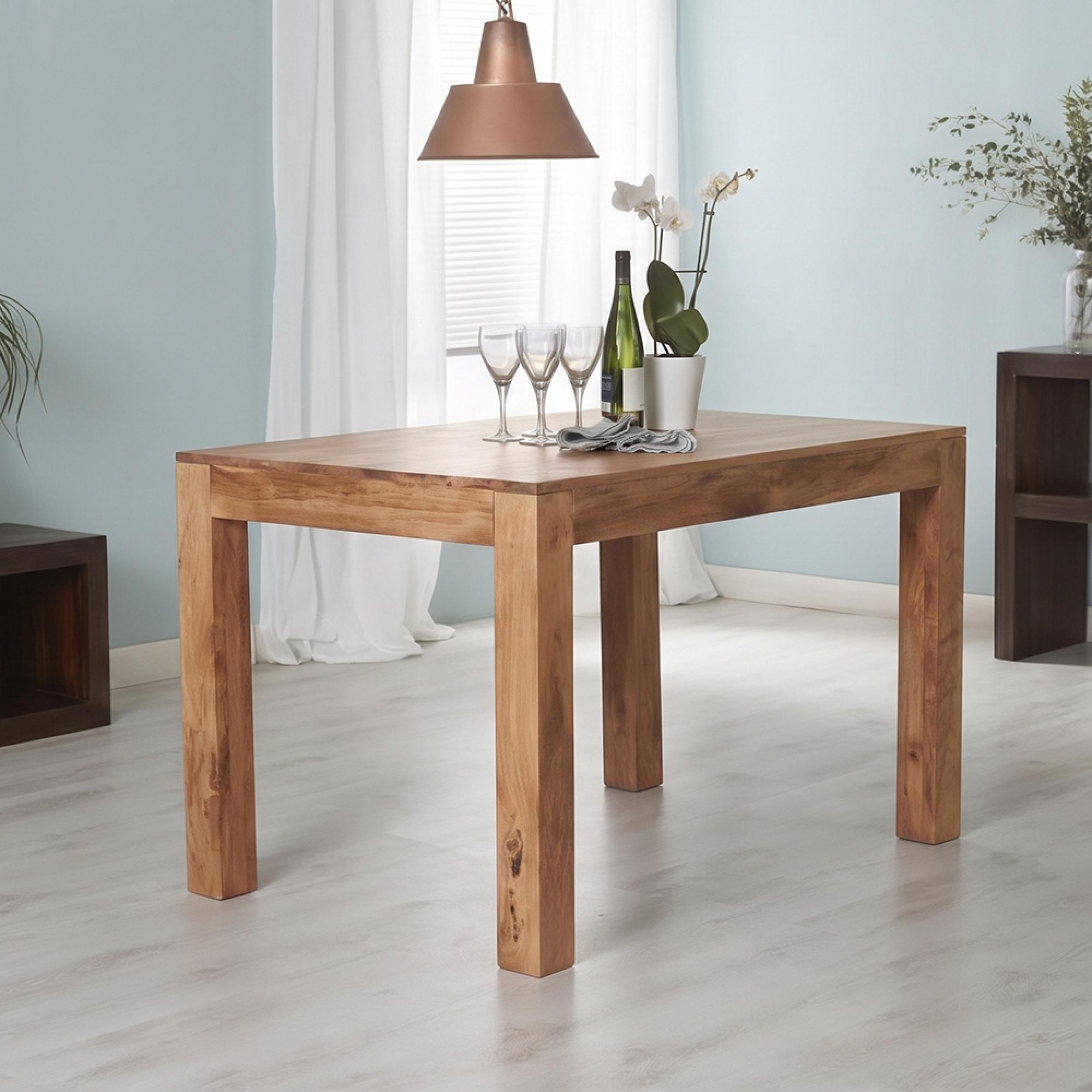Dakota Dining Table - 120cm - 4 Seater - Light Mango Wood