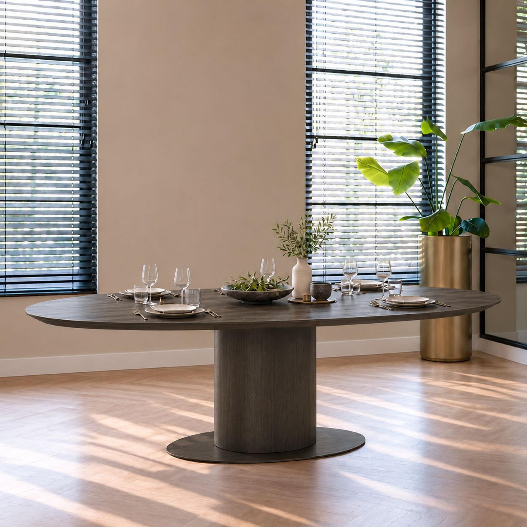 Gordon Brown 210cm 8 Seater Oval Pedestal Dining Table
