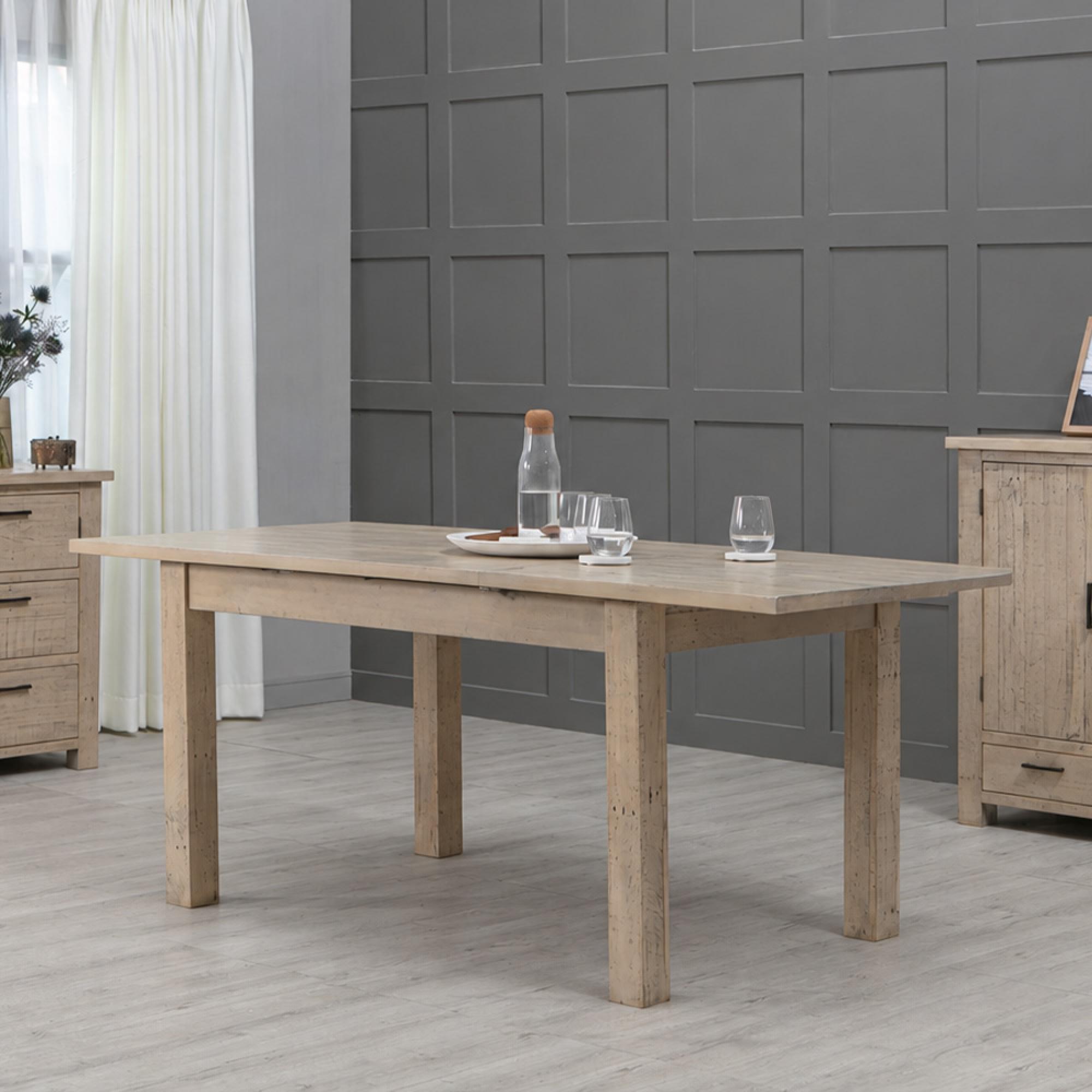 Reclaimed Pine Extending Dining Table - 4-8 Seater - 140cm-200cm