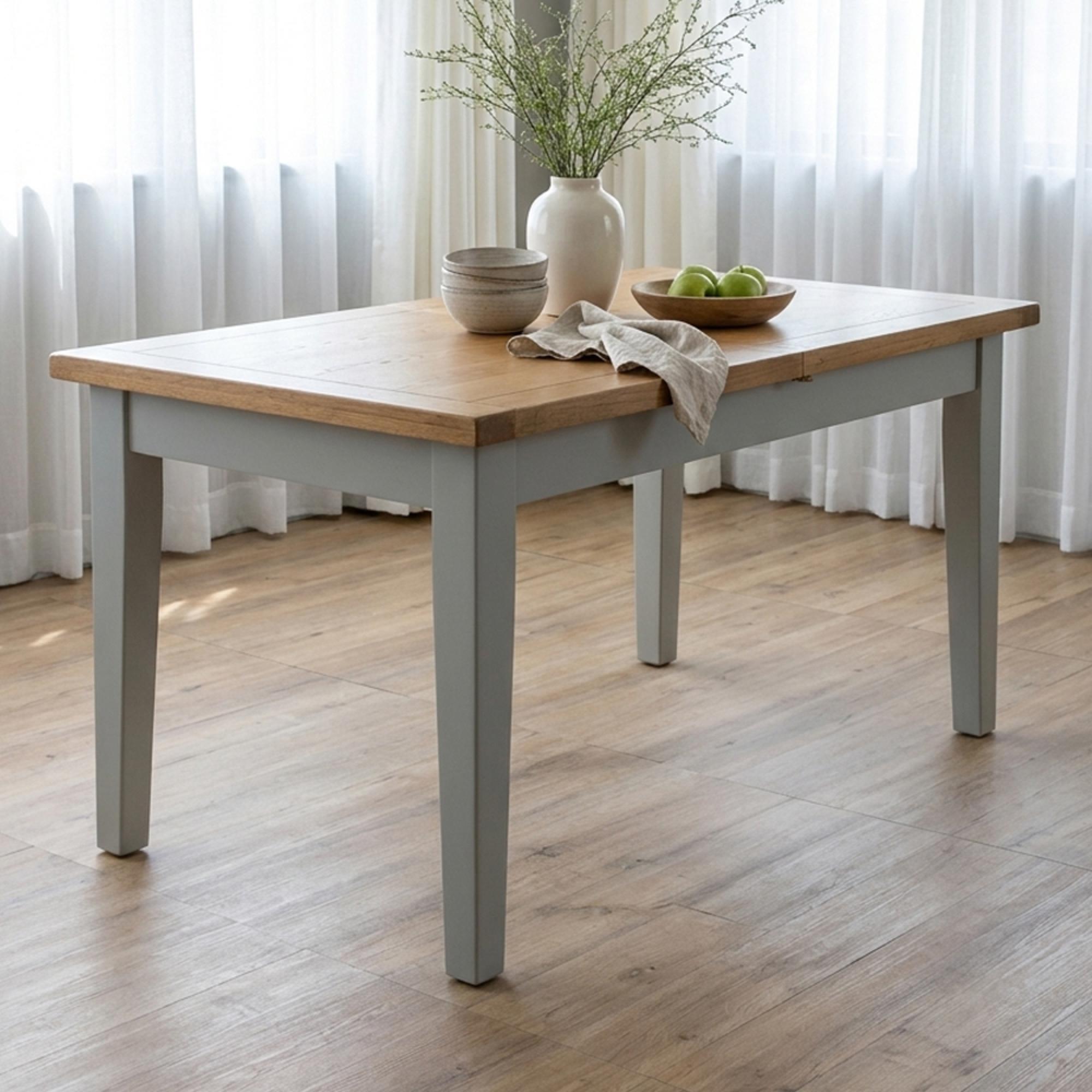 Melbourne French Grey Painted Extending Dining Table - Sizes Available