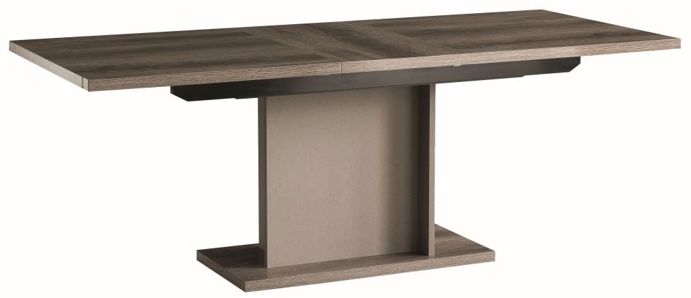Matera Extending Pedestal Dining Table - 6-8 Seater - 160-210cm - Wood Grain