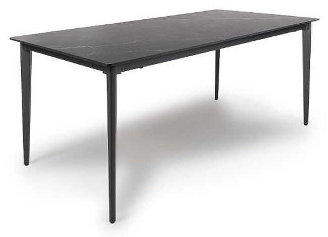 Amalfi Dining Table - Black Ceramic - 6 Seater - 180cm