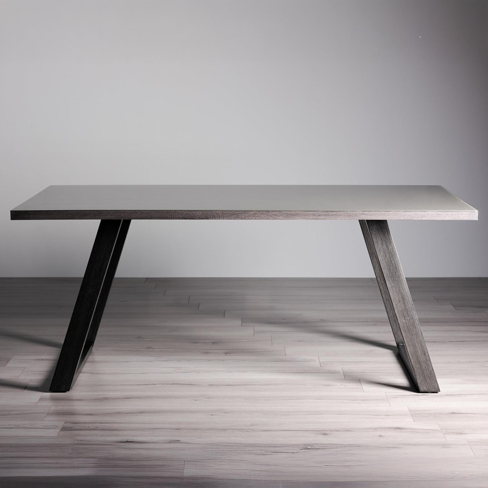Hirst Grey Painted Tempered Glass Dining Table - 6 Seater - 180cm