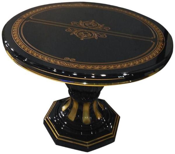 Betty Dining Table - 2 - Round - Pedestal - Black Italian
